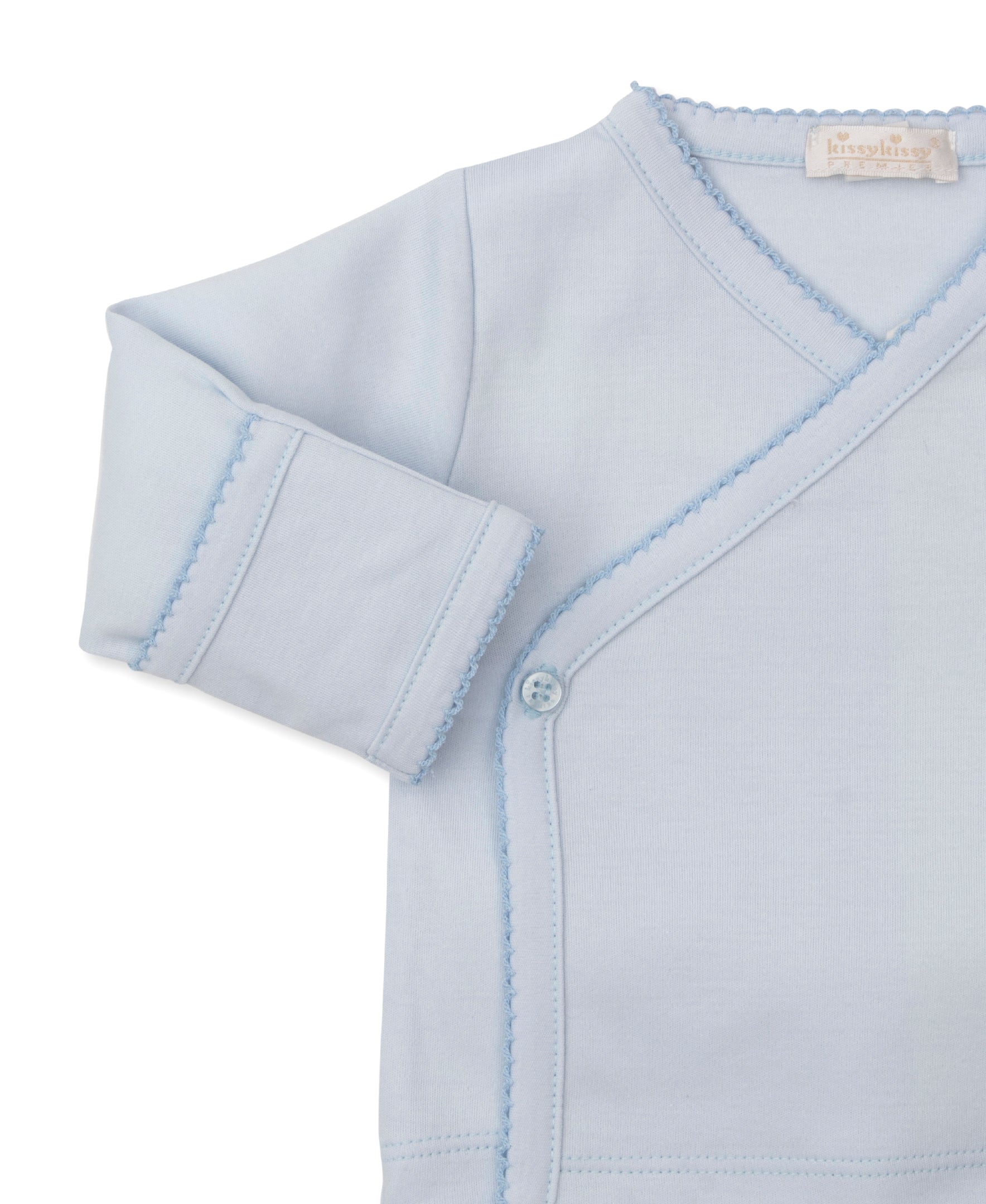 Premier Noah's Ark Blue Hand Emb. Cross Tee & Pant Set - Kissy Kissy