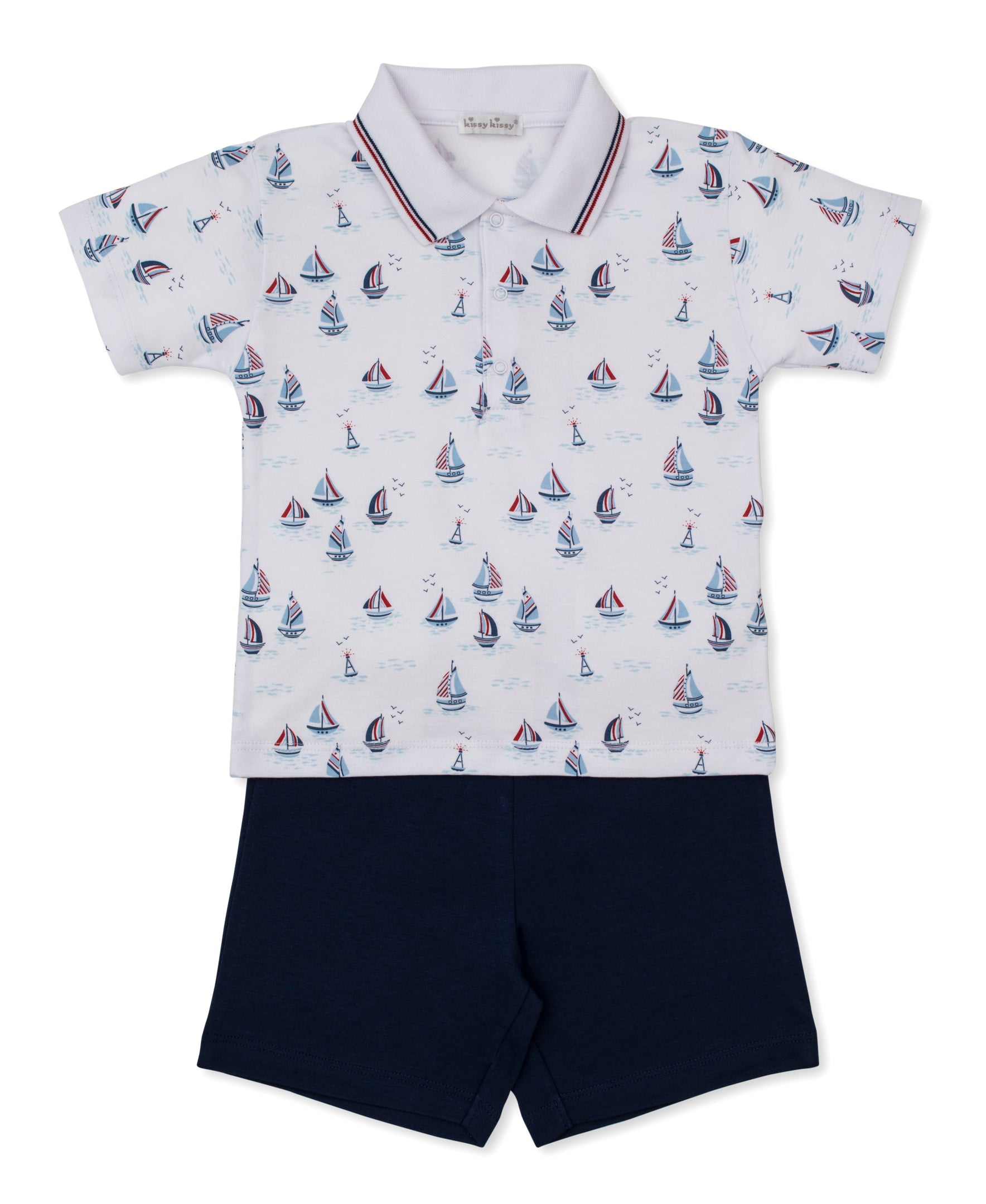 Red, White, & Blue Regatta Toddler Bermuda Set - Kissy Kissy