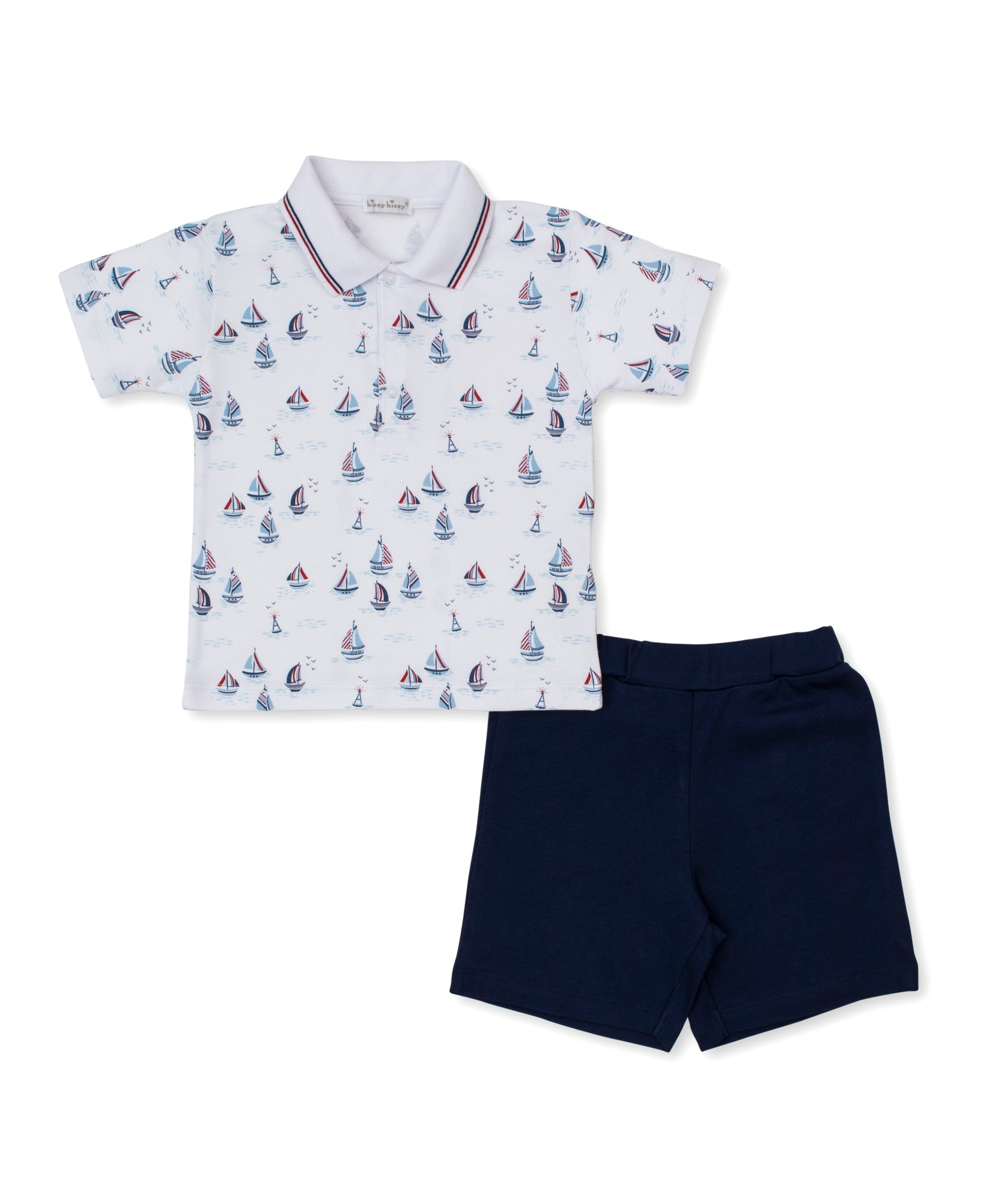 Red, White, & Blue Regatta Toddler Bermuda Set - Kissy Kissy