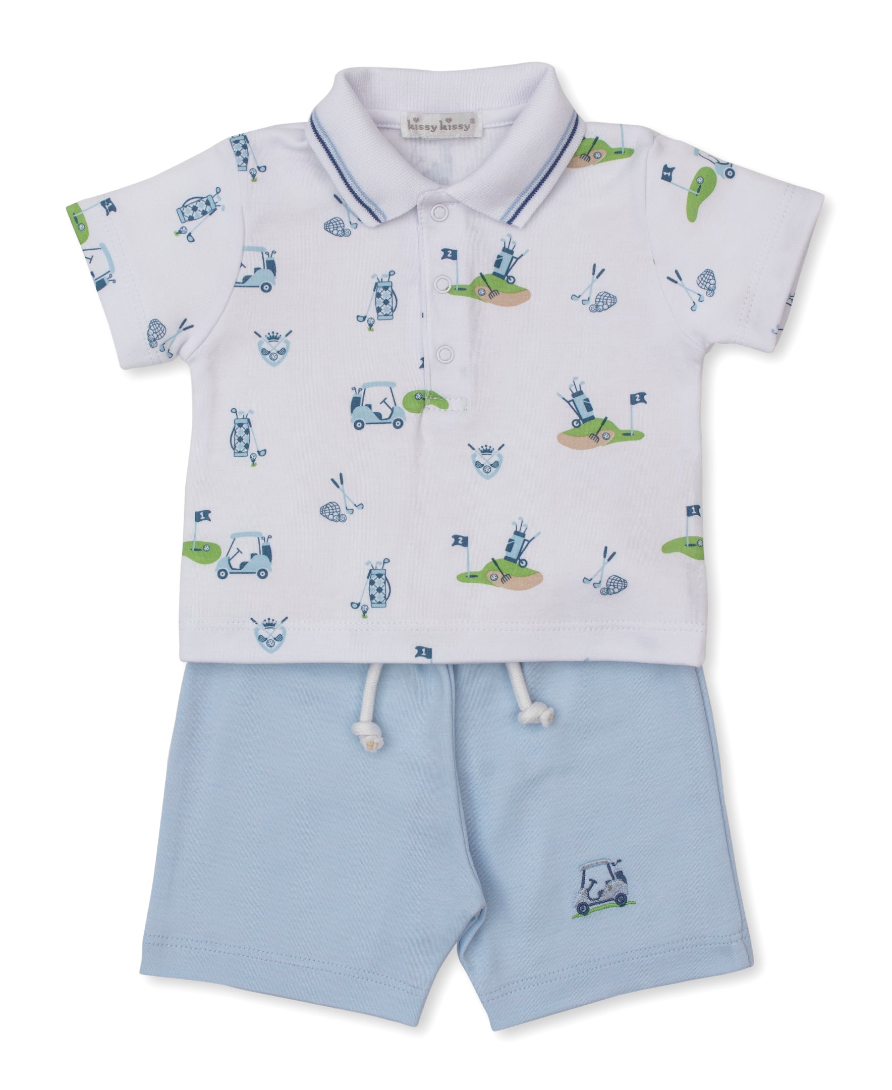 Golf Championship Blue Bermuda Set - Kissy Kissy