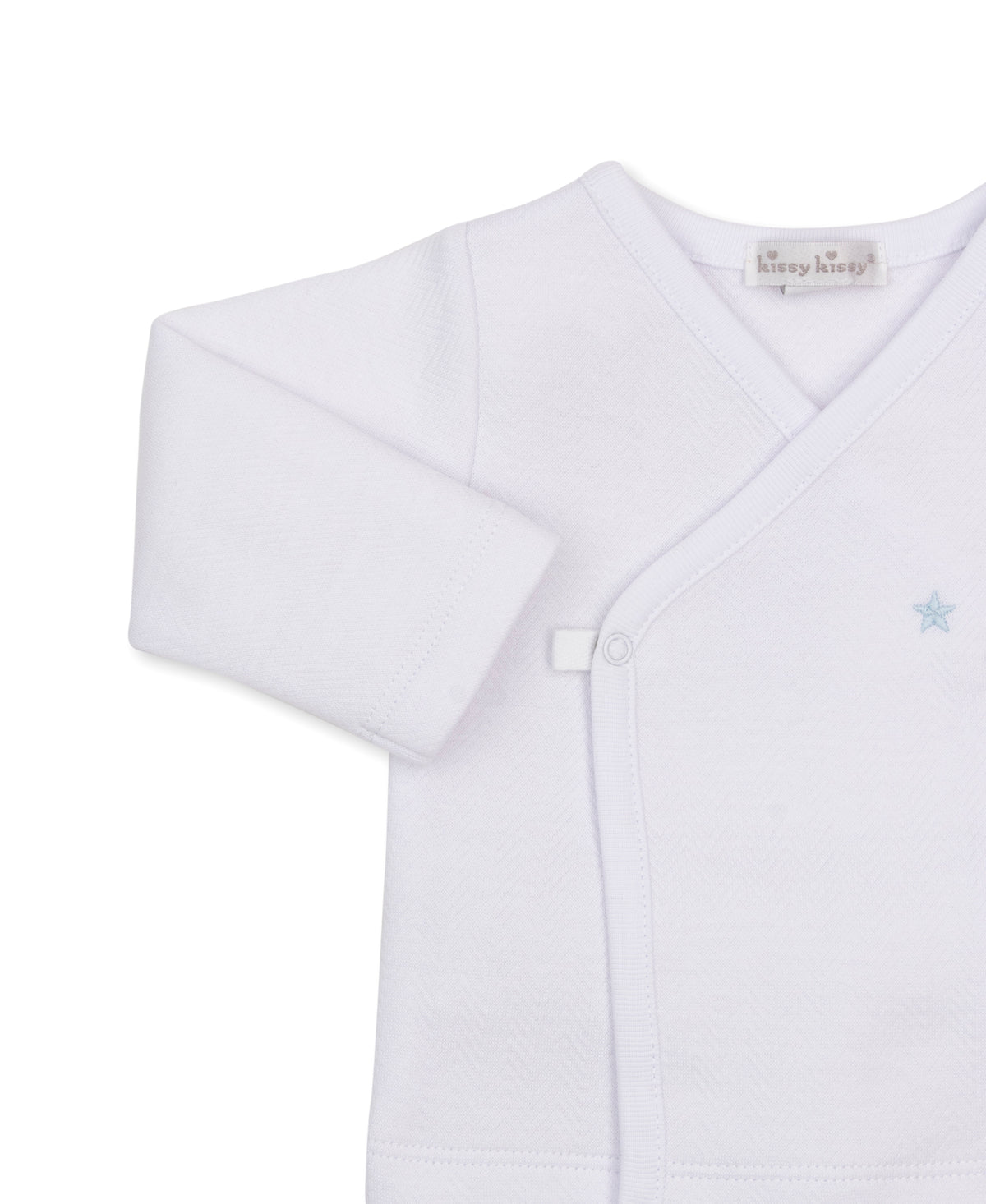 Baby Blessings WBlue Jacquard Cross Tee & Pant Set - Kissy Kissy