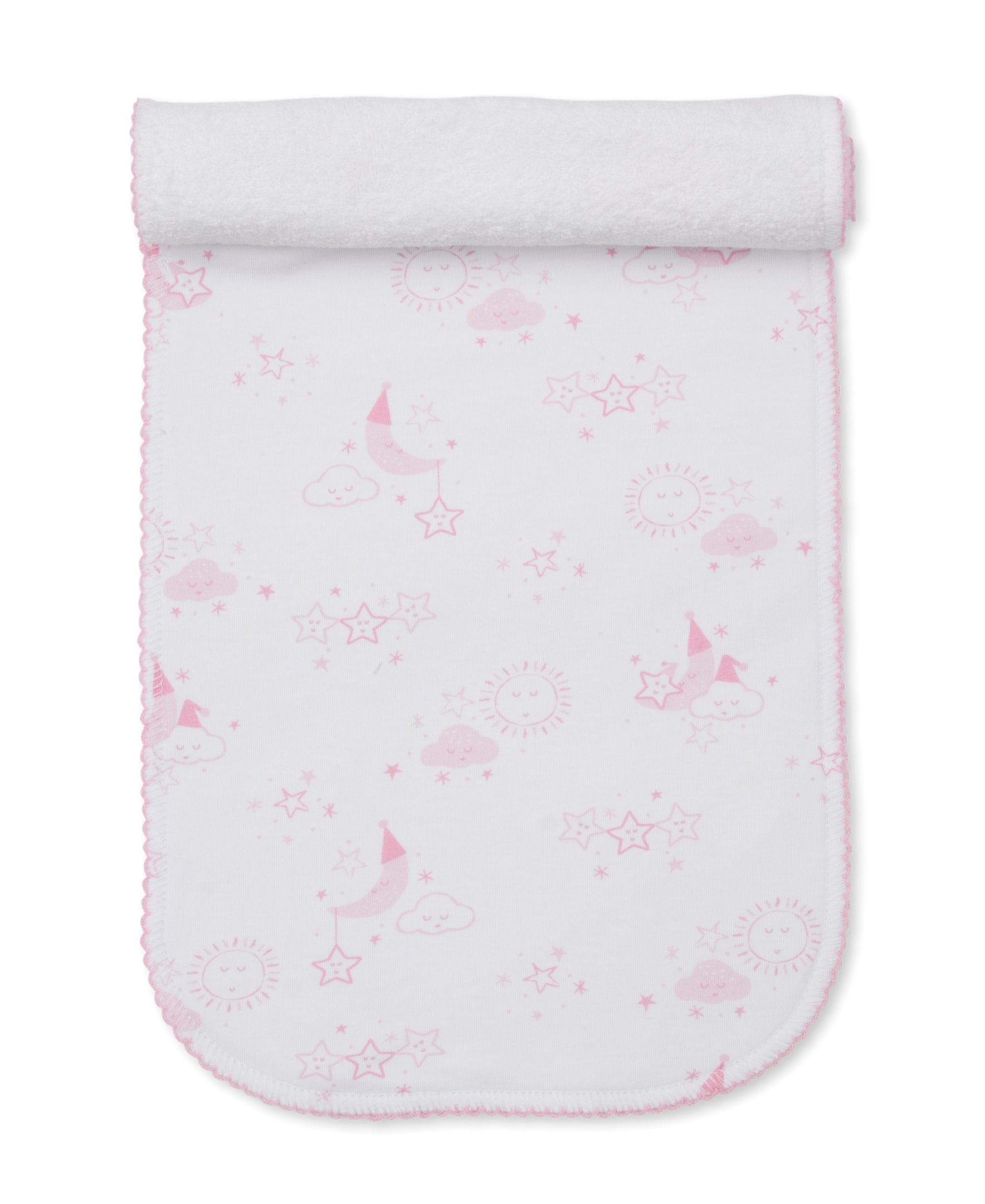 Nightfall Pink Burp Cloth - Kissy Kissy