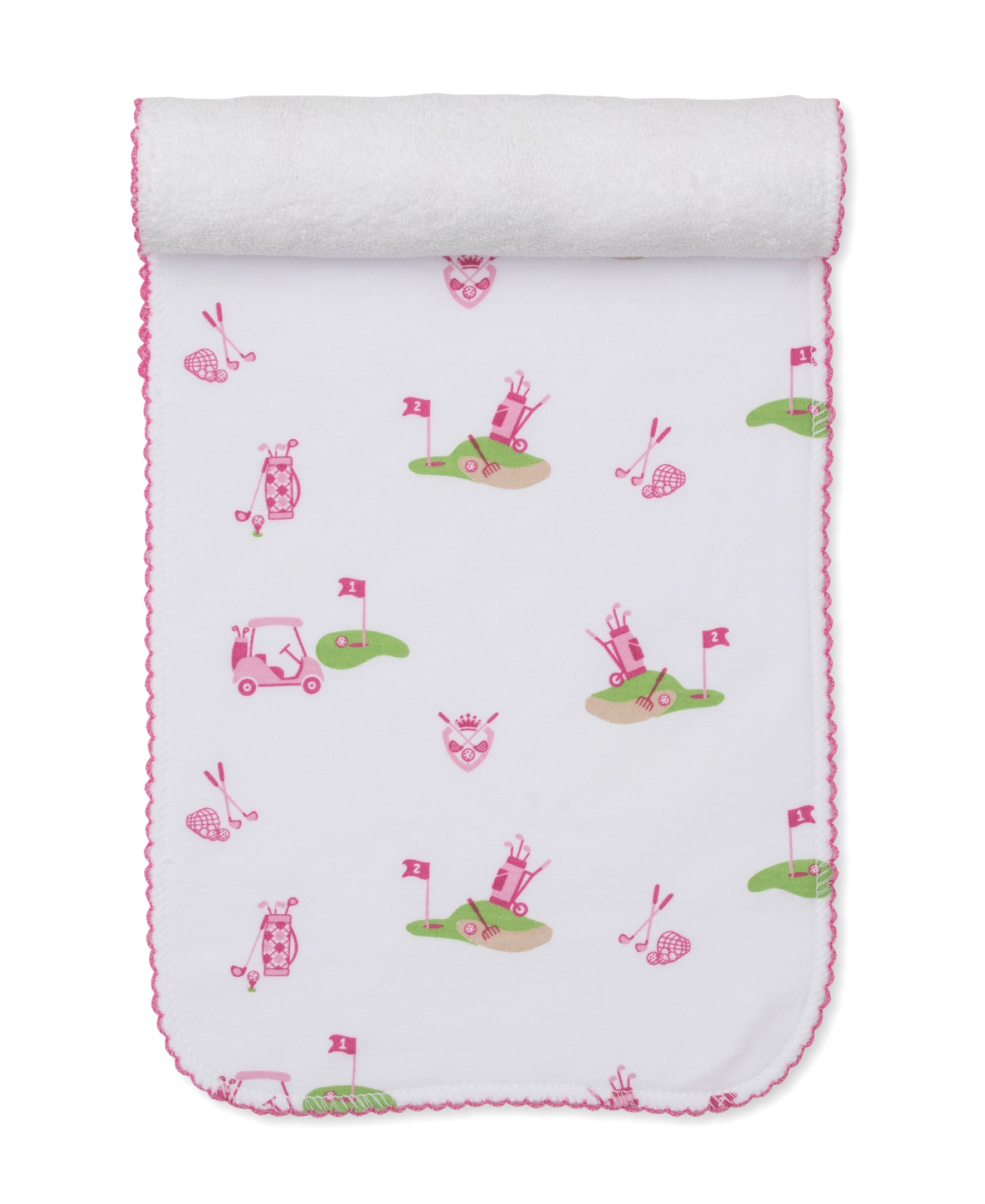 Golf Championship Pink Burp Cloth - Kissy Kissy