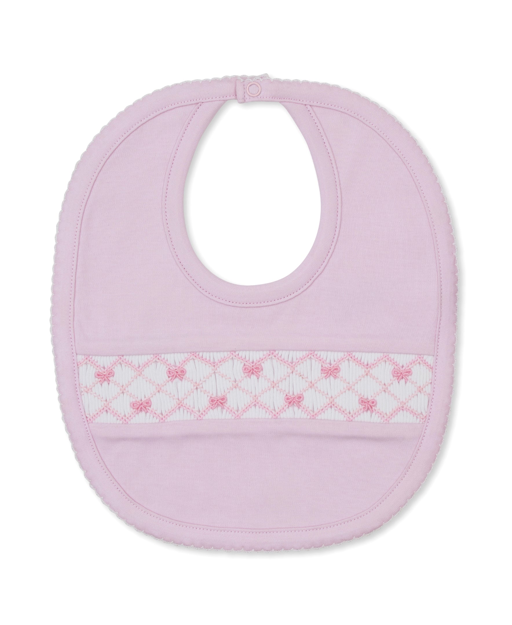 CLB Summer Bows 26 Pink Hand Smocked Bib - Kissy Kissy