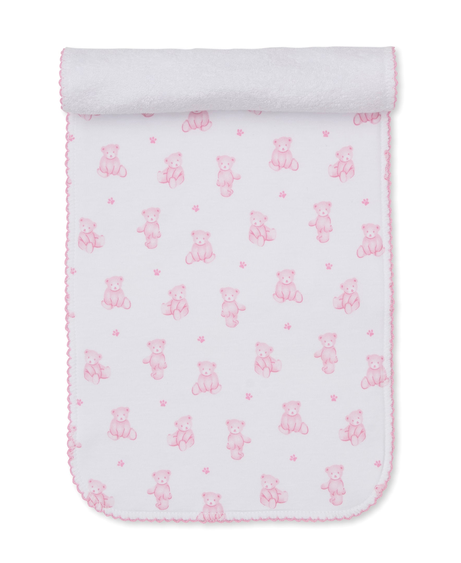 Teddy Bears Pink Burp Cloth - Kissy Kissy