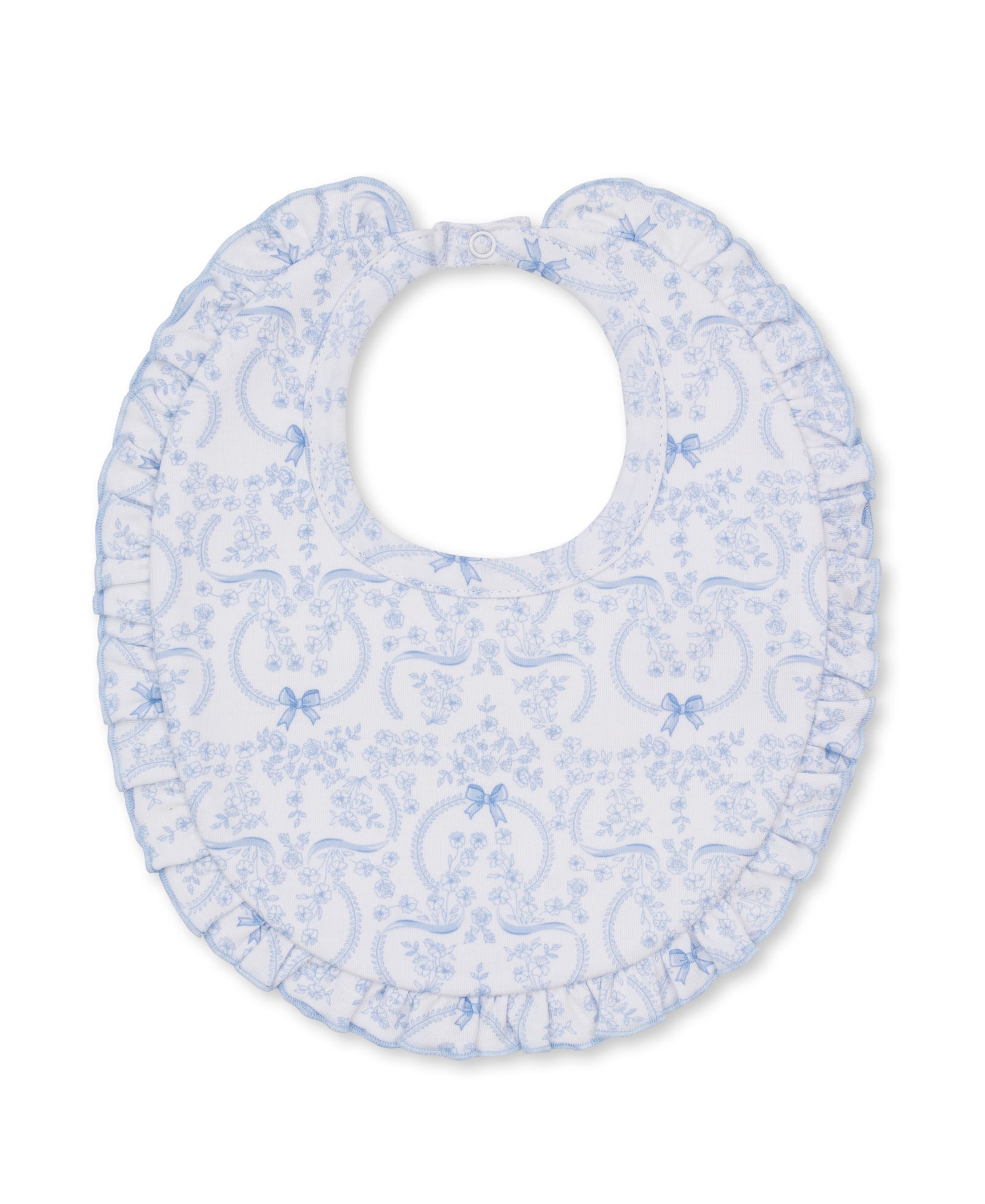 Delicate Blooming Bows Blue Bib - Kissy Kissy