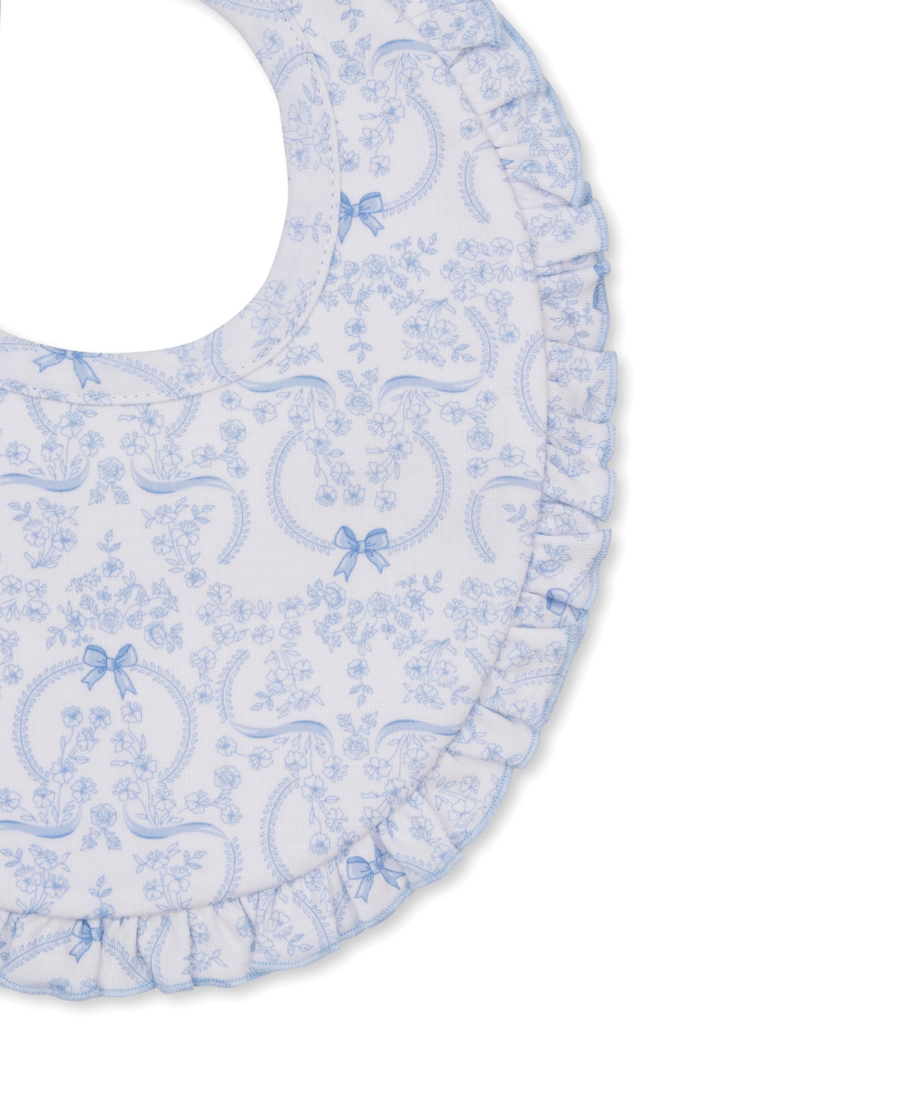 Delicate Blooming Bows Blue Bib - Kissy Kissy