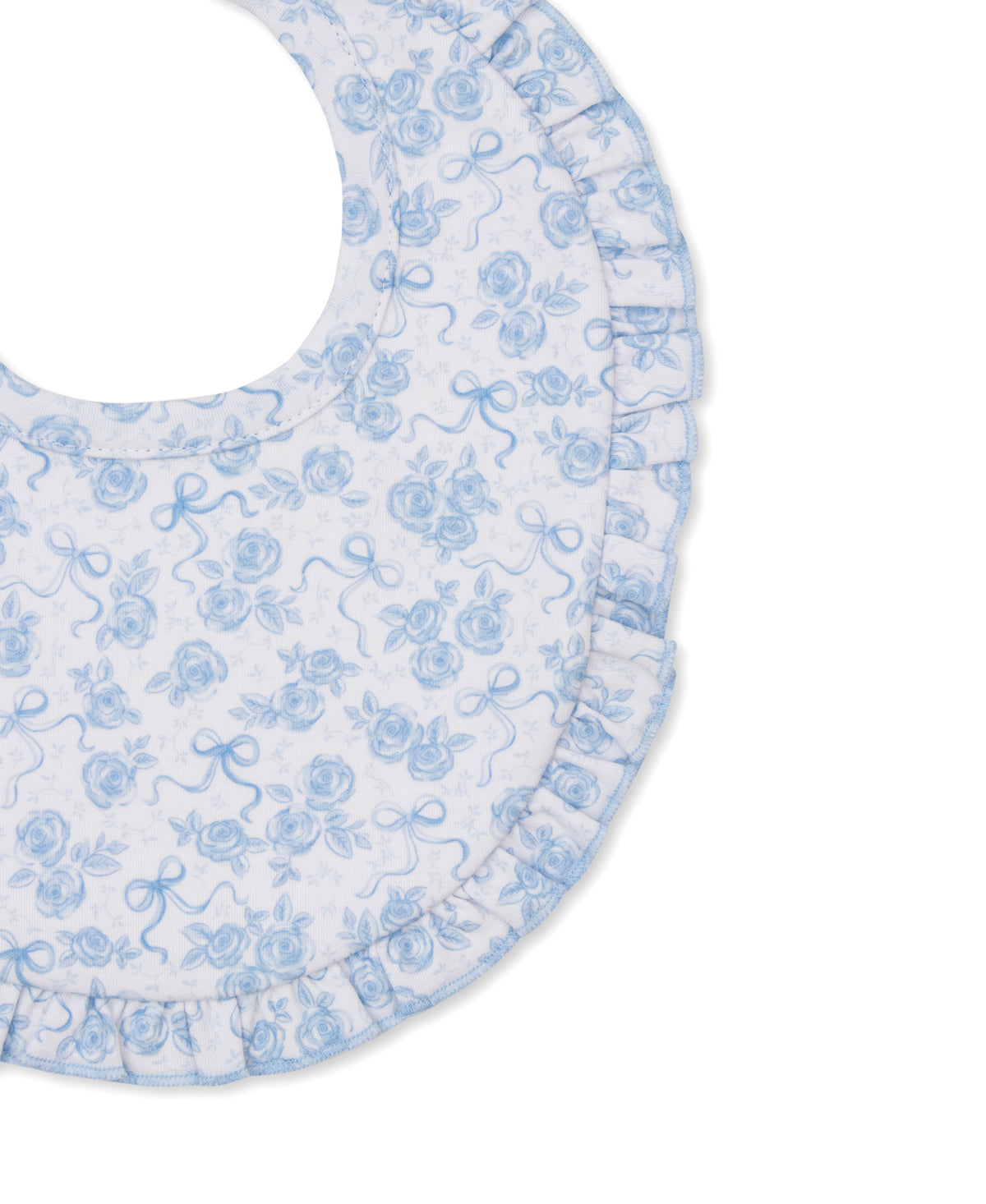 Roses & Bows Blue Bib - Kissy Kissy