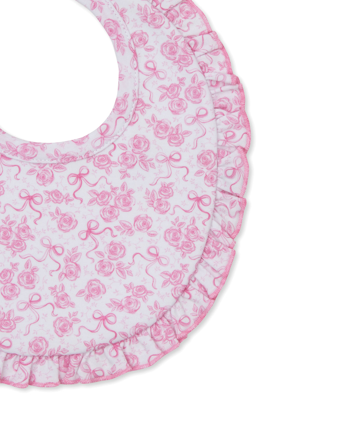 Roses & Bows Pink Bib - Kissy Kissy