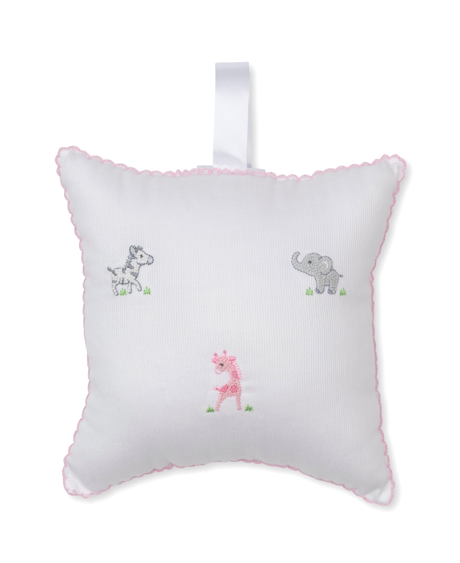 SCE Safari Party Pink Hand Emb. Musical Pillow - Kissy Kissy