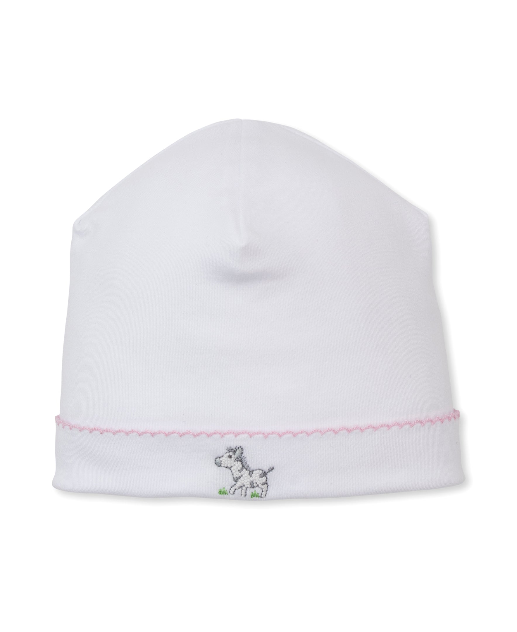 SCE Safari Party White/Pink Hand Emb. Hat - Kissy Kissy