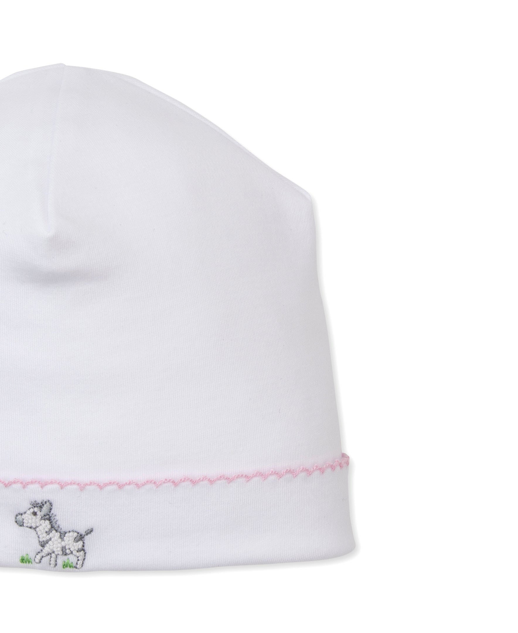 SCE Safari Party White/Pink Hand Emb. Hat - Kissy Kissy
