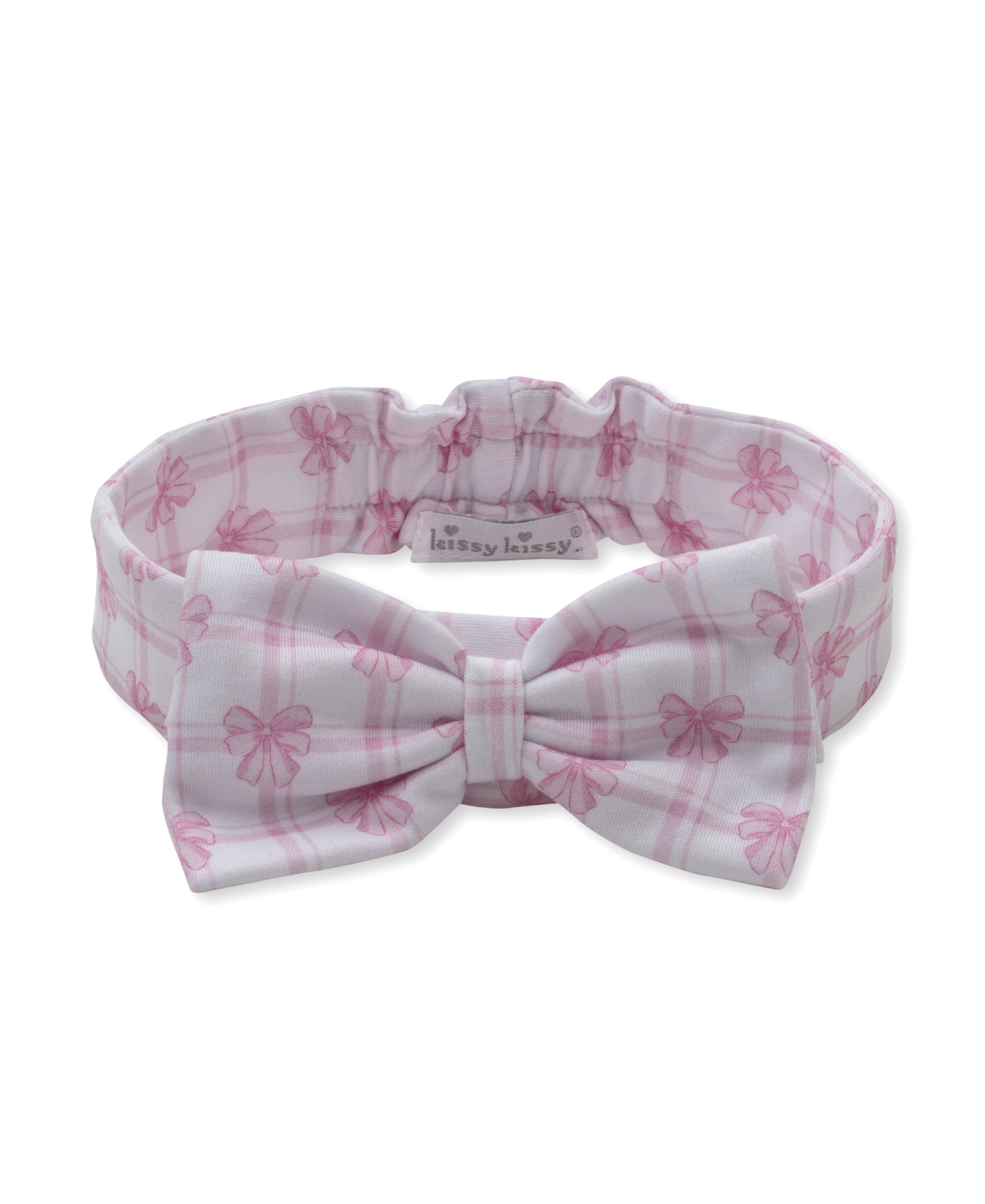 Windowpane Bows Pink Headband