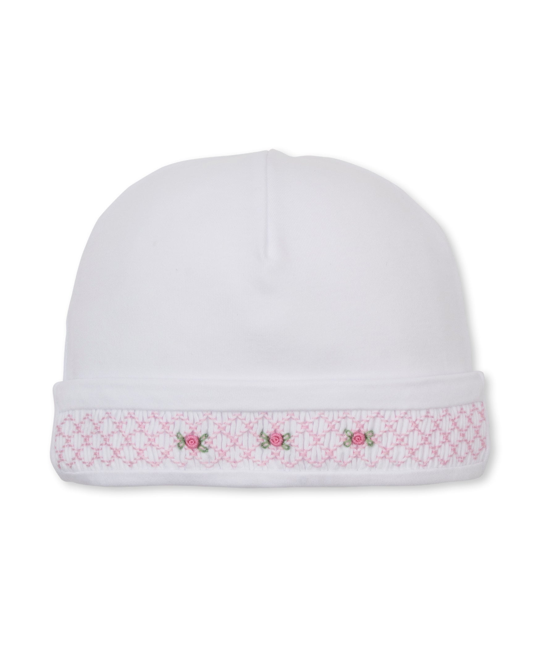 CLB Fall 26 White/Pink Hand Smocked Hat