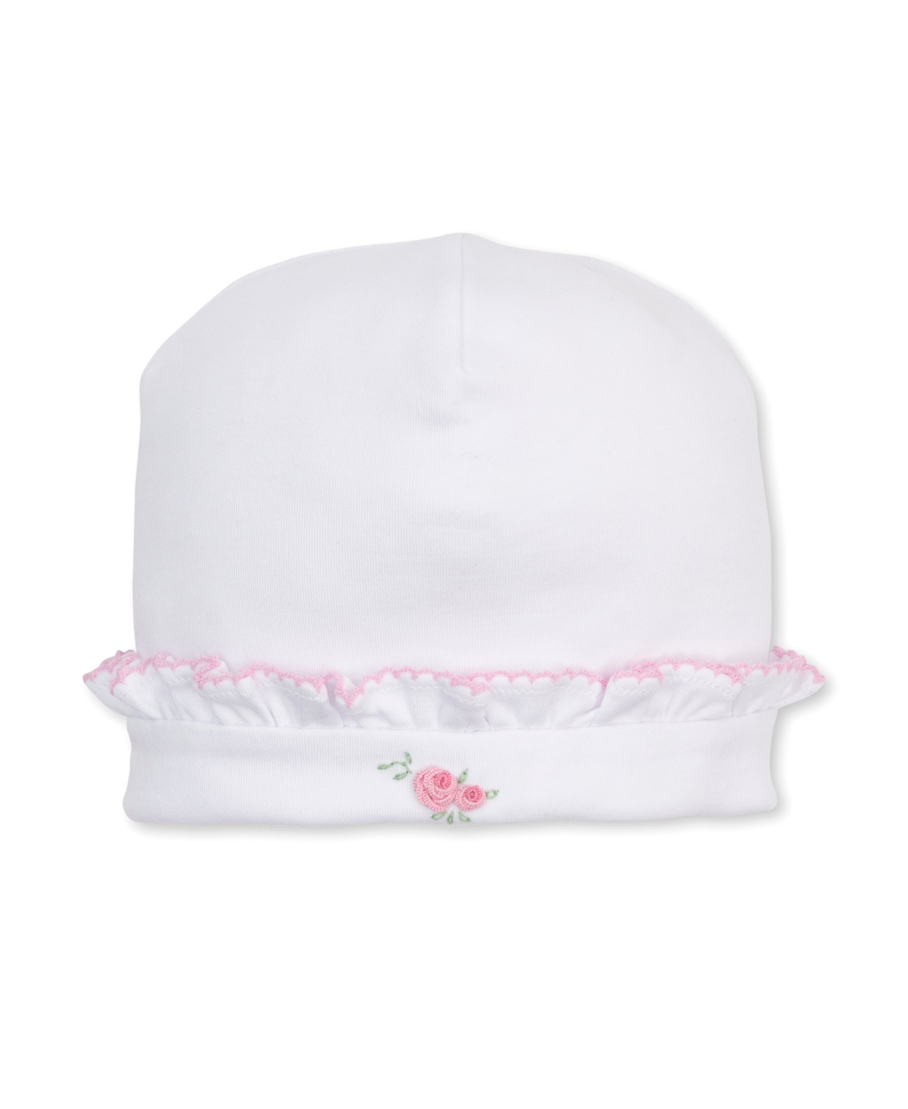 SCE Cottage Roses White/Pink Hand Emb. Hat - Kissy Kissy