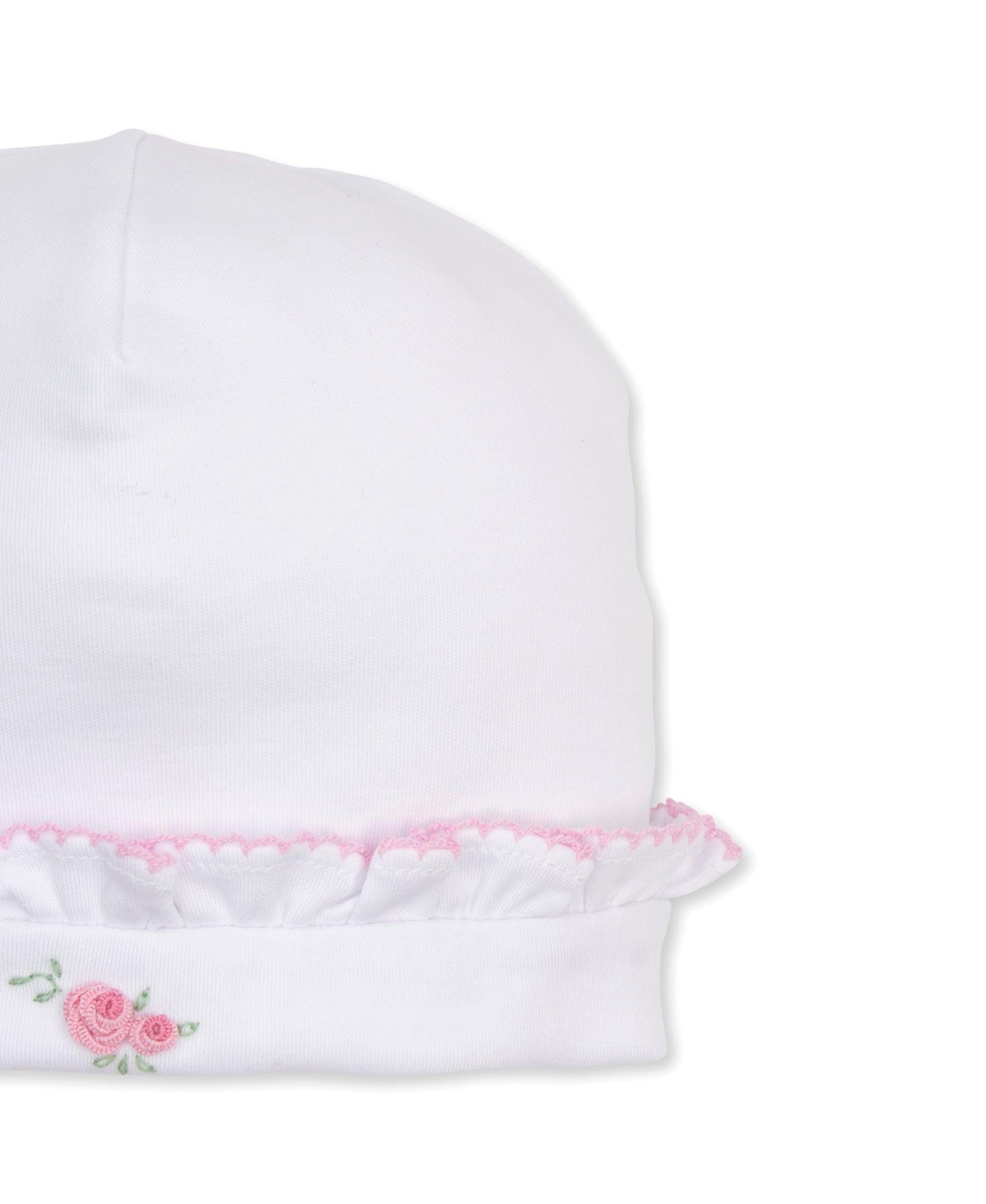 SCE Cottage Roses White/Pink Hand Emb. Hat - Kissy Kissy