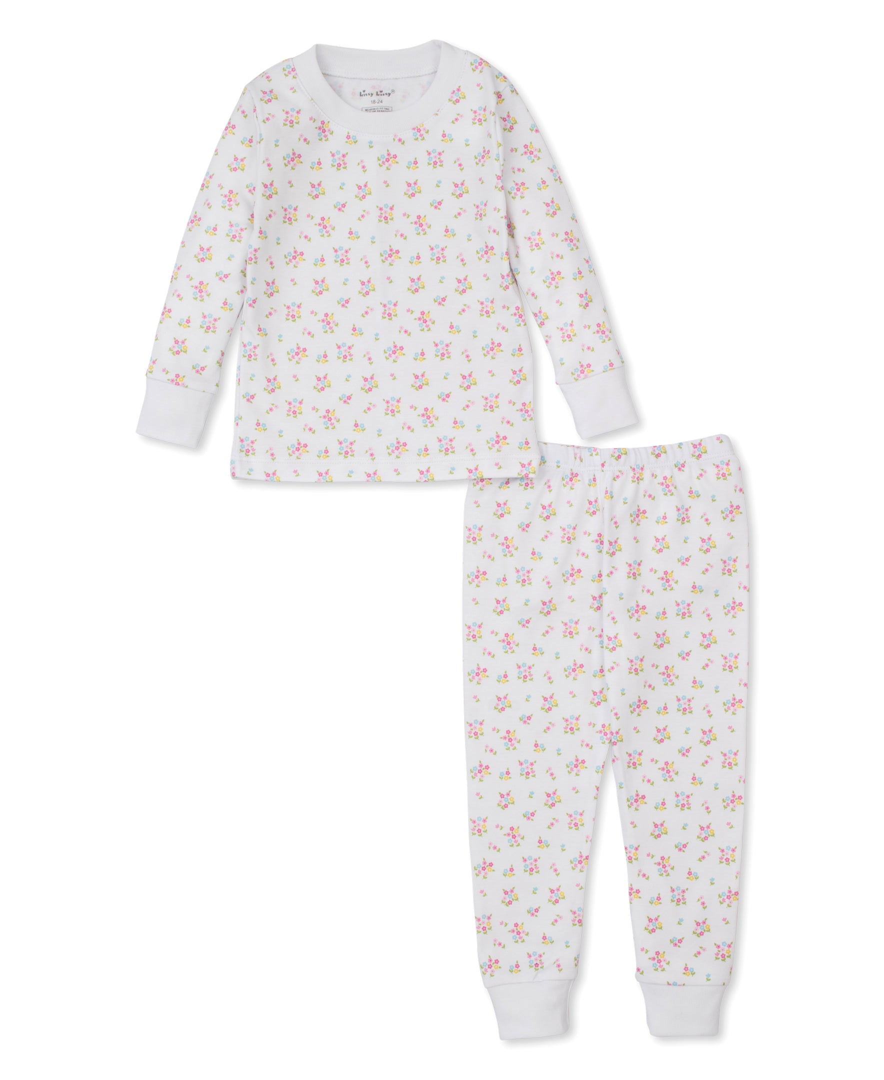 Rainbows Abloom Floral Toddler Pajama Set - Kissy Kissy