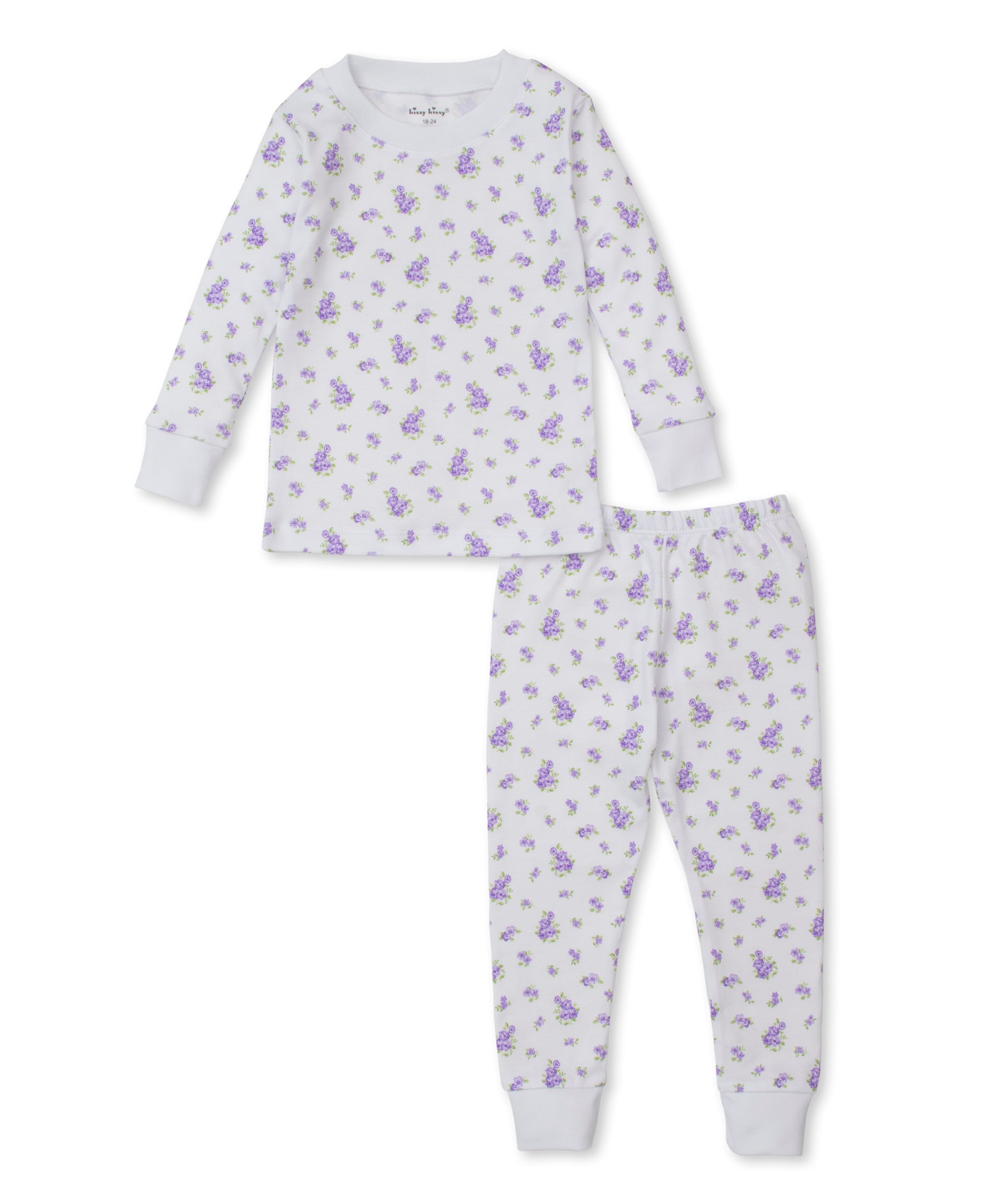 Roses and Blooms Lilac Toddler Pajama Set - Kissy Kissy