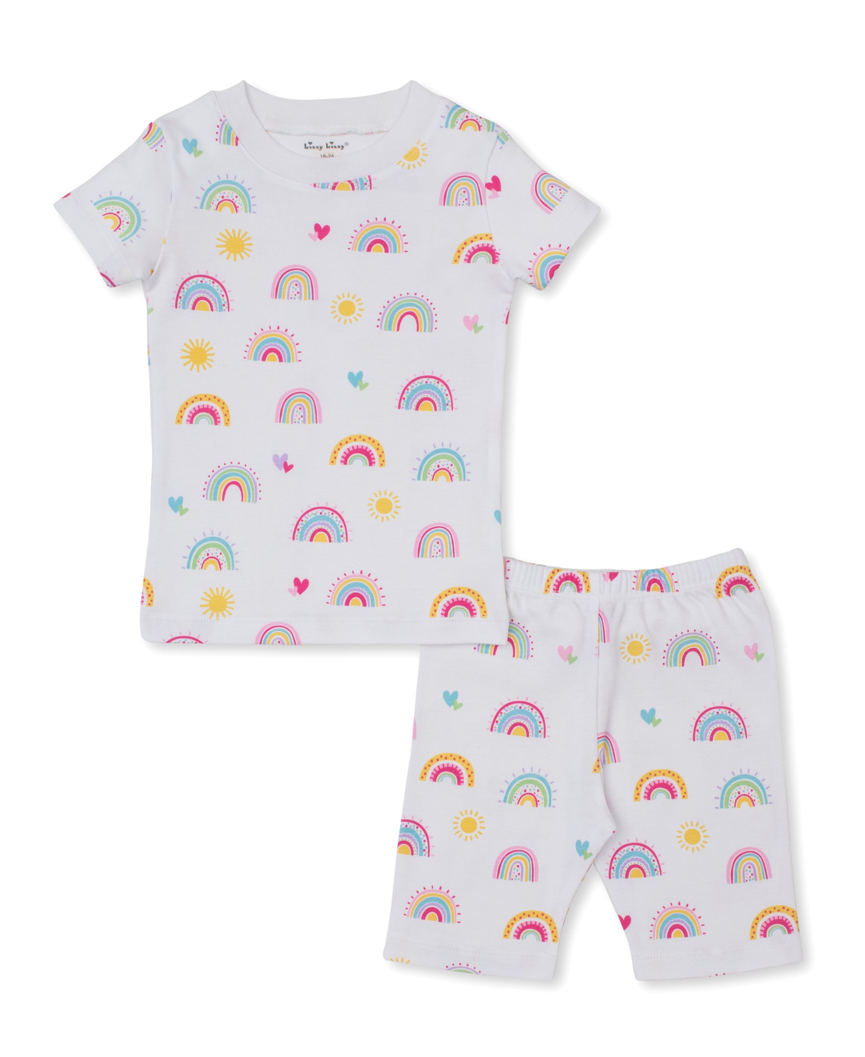 Rainbow Sunshine Short Toddler Pajama Set - Kissy Kissy