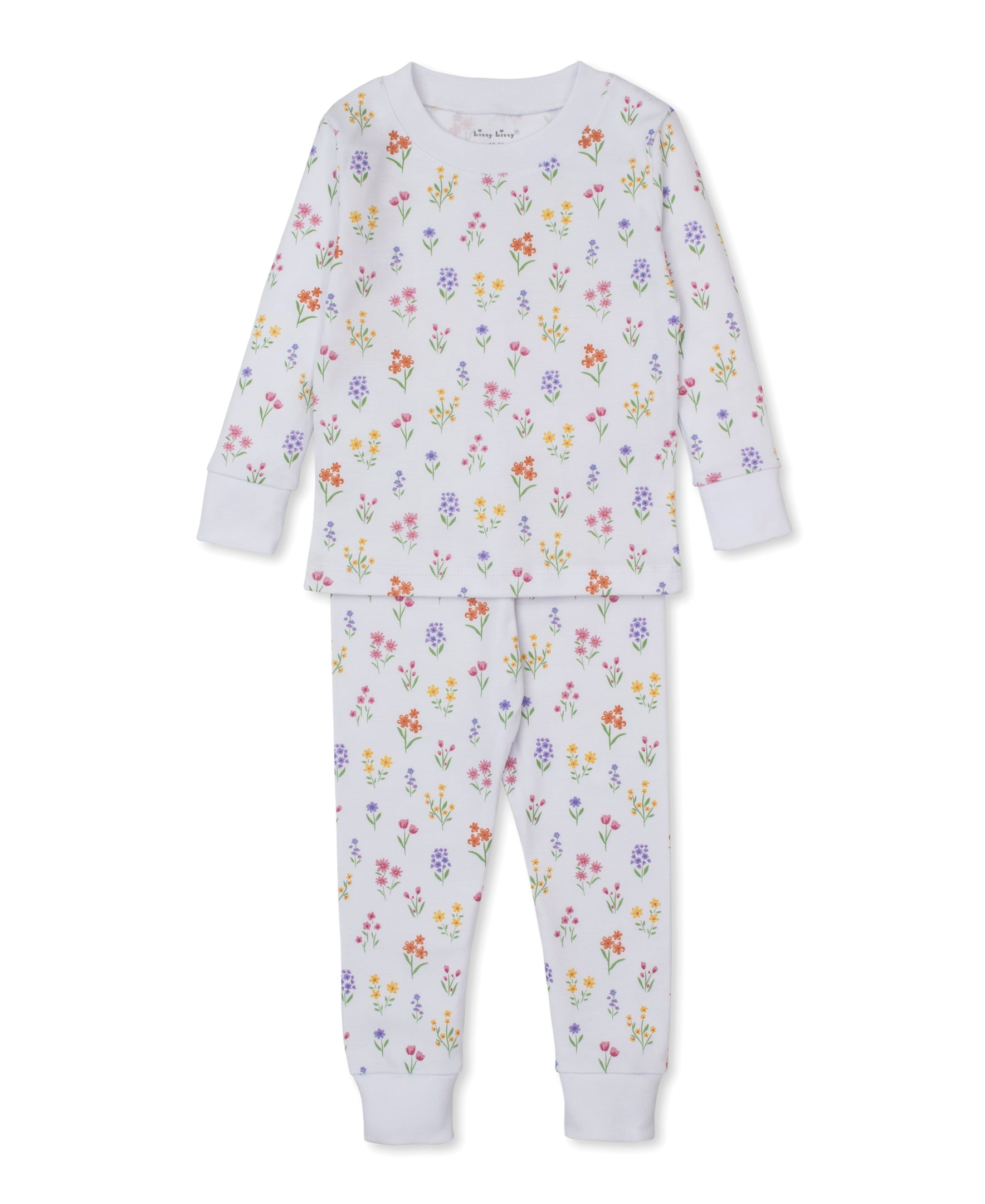 Summer Wildflowers White Toddler Pajama Set