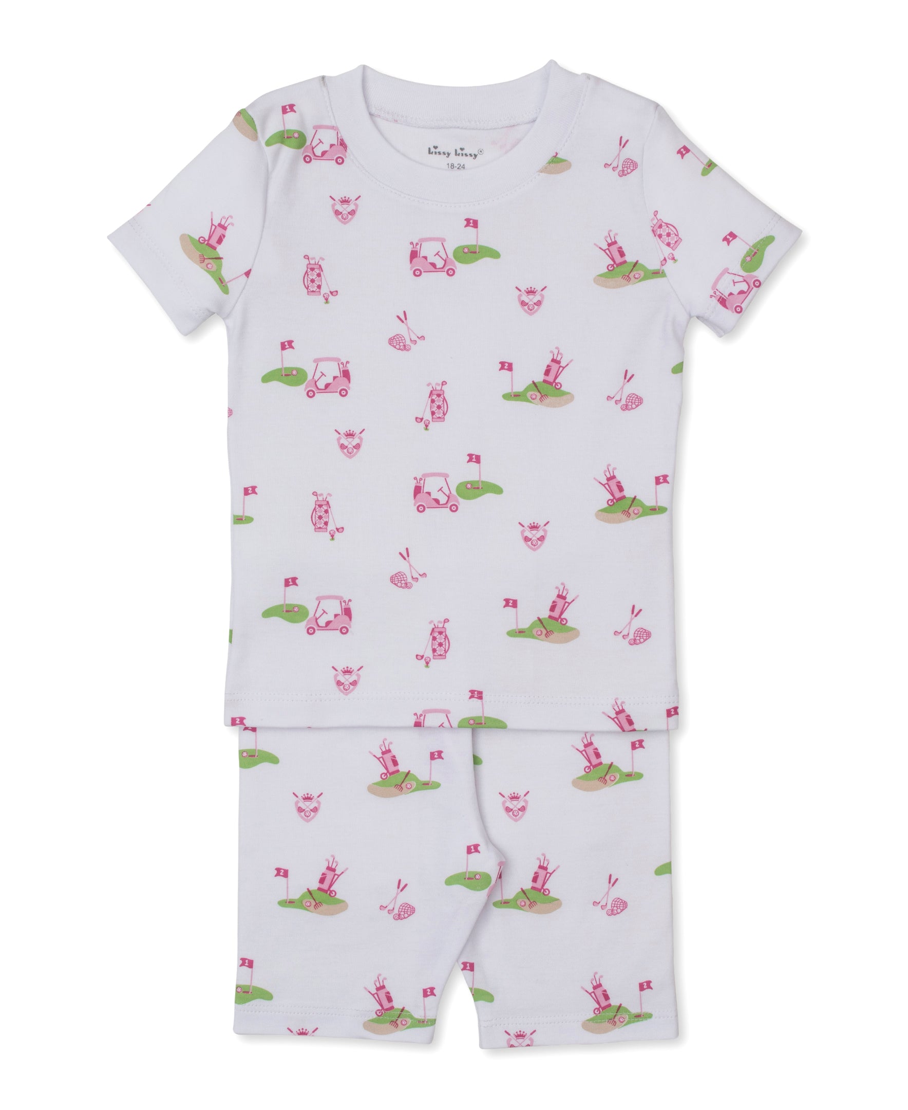Golf Championship Pink Short Toddler Pajama Set - Kissy Kissy