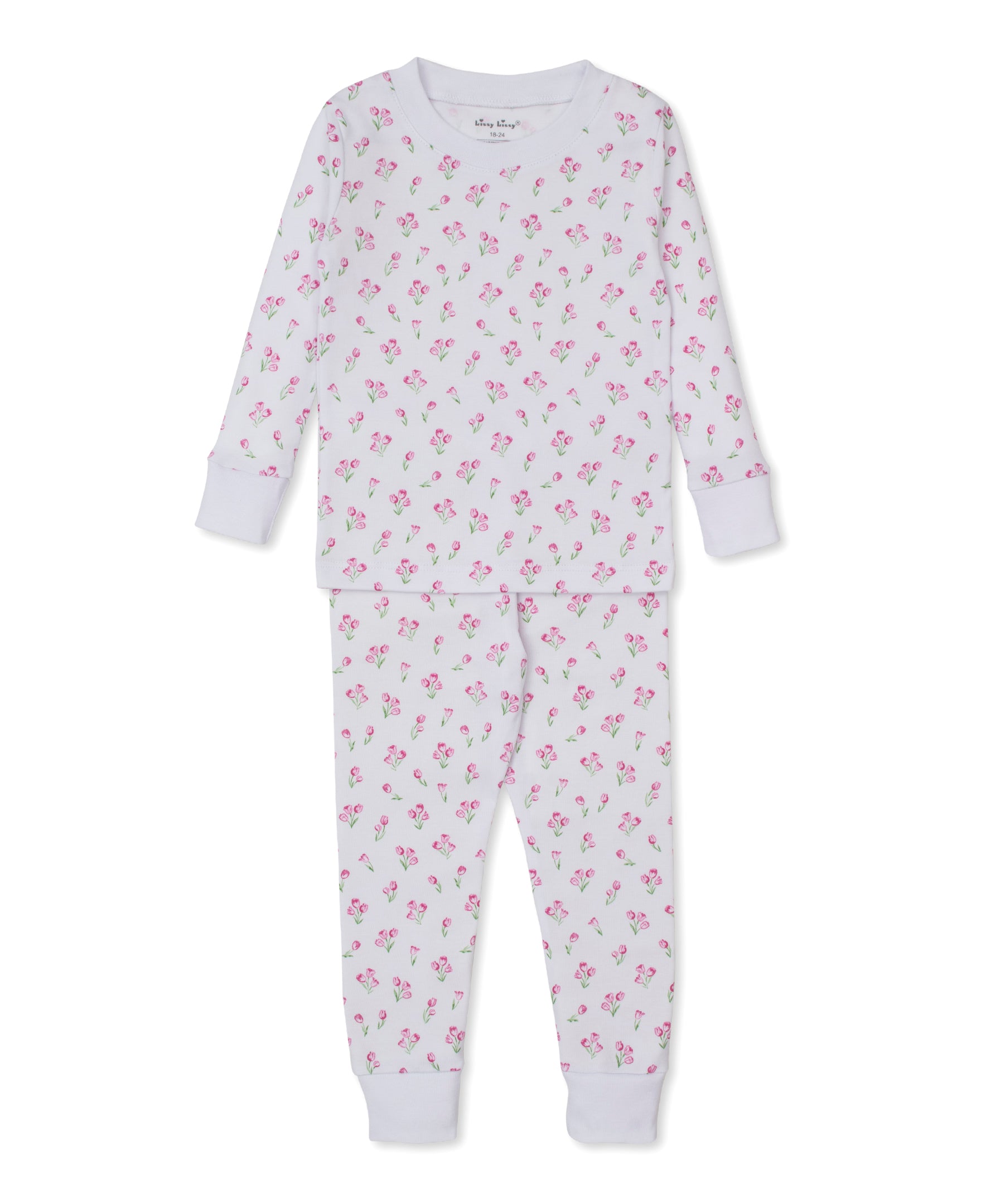 Timeless Tulips White Toddler Pajama Set