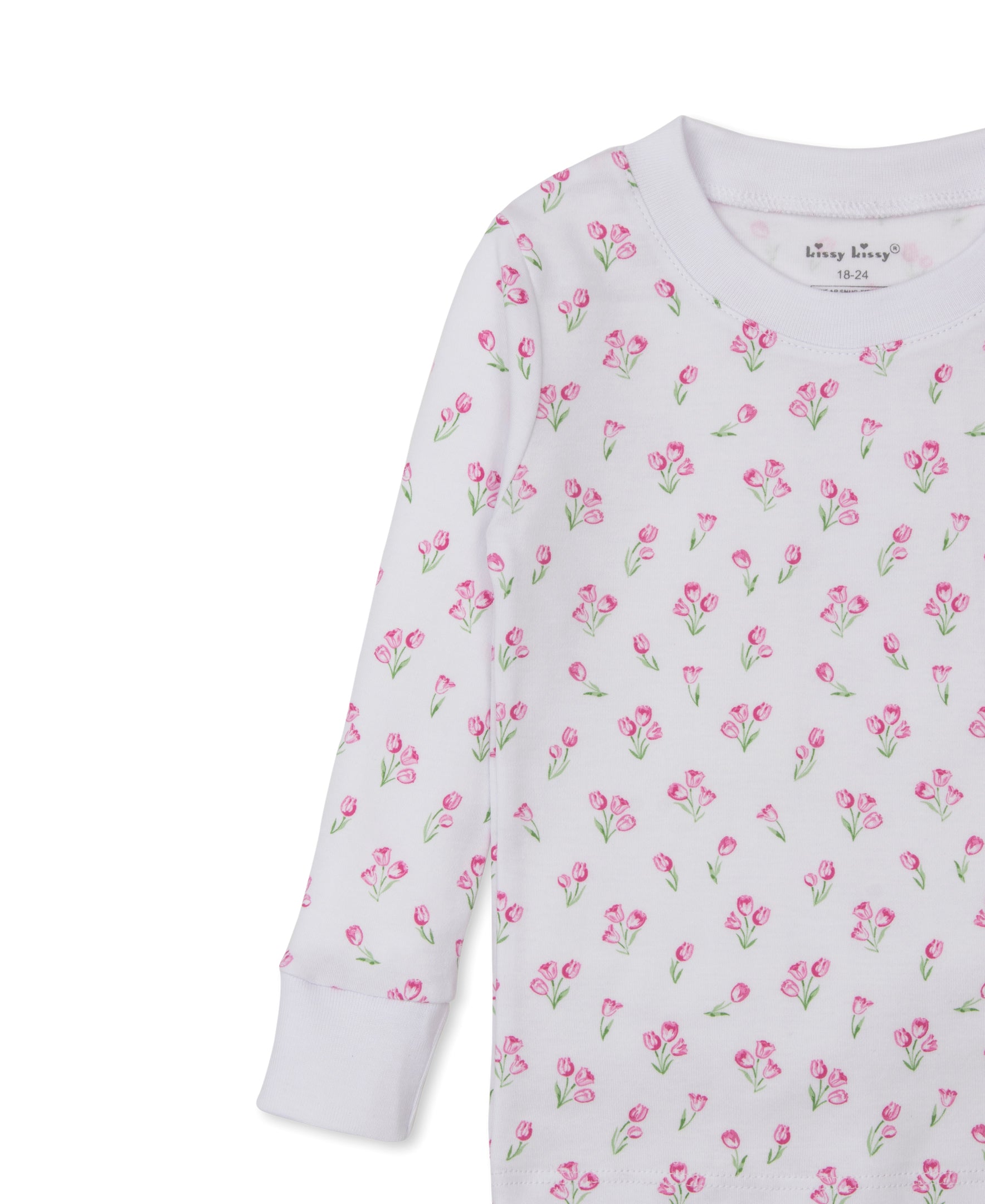 Timeless Tulips White Toddler Pajama Set - Kissy Kissy
