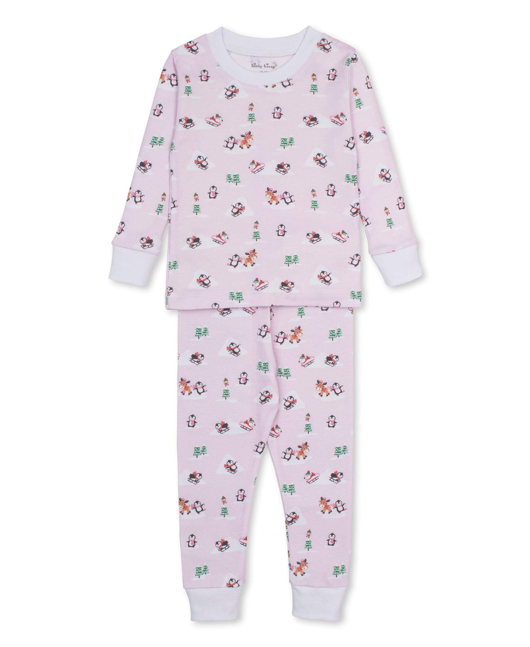 Snow Slides Pink Toddler Pajama Set
