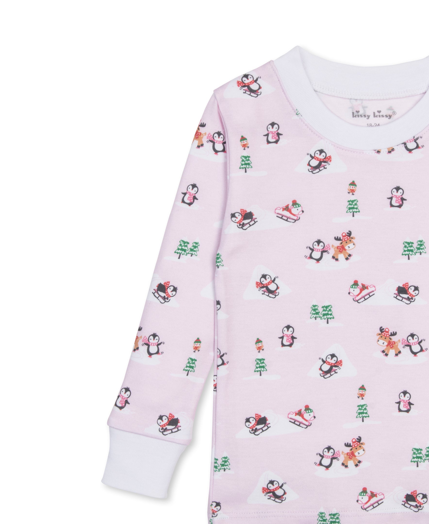 Snow Slides Pink Toddler Pajama Set