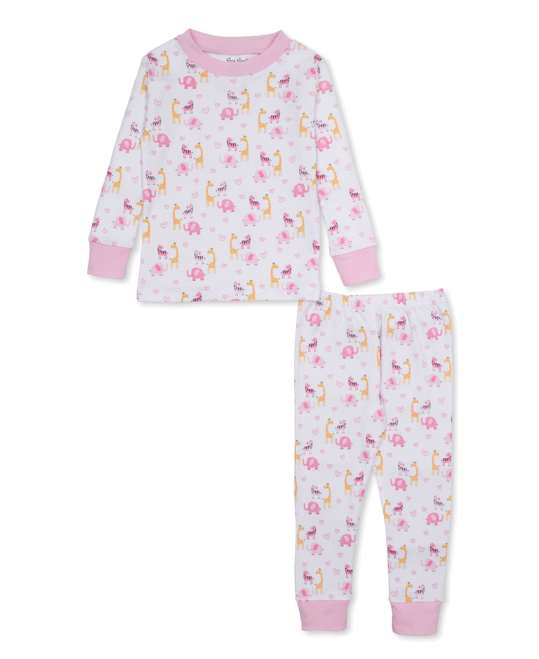 Safari Party Pink Toddler Pajama Set - Kissy Kissy