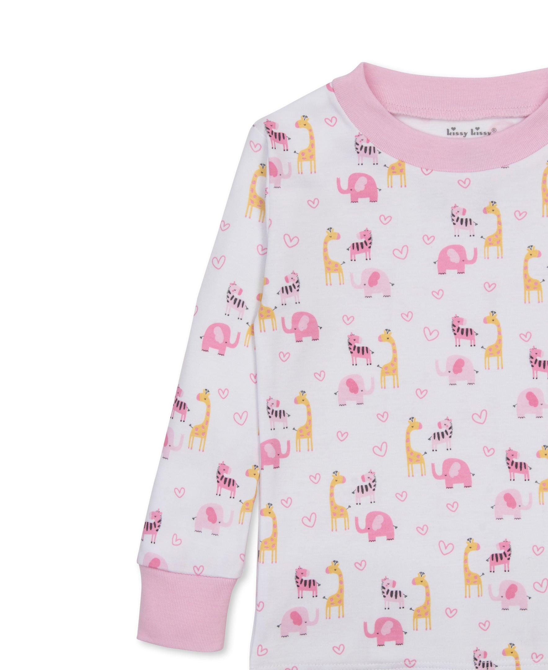 Safari Party Pink Toddler Pajama Set - Kissy Kissy