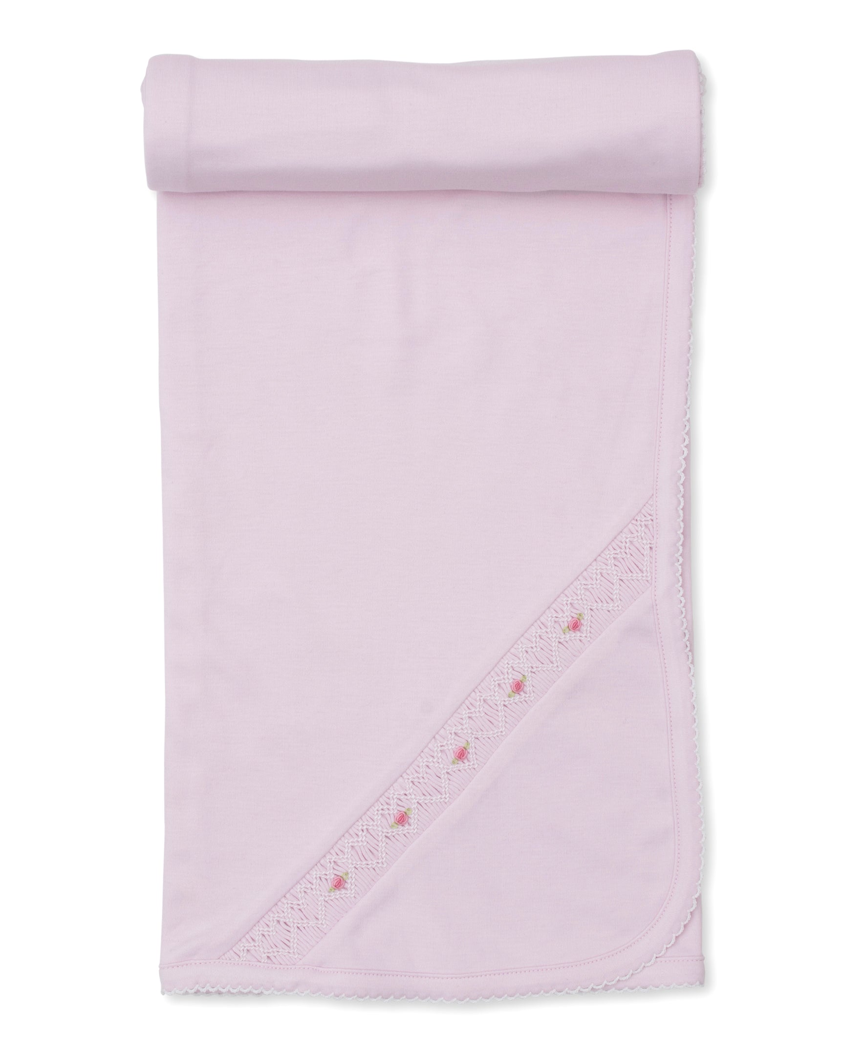 CLB Fall Bishop 25 Pink Hand Smocked Blanket - Kissy Kissy