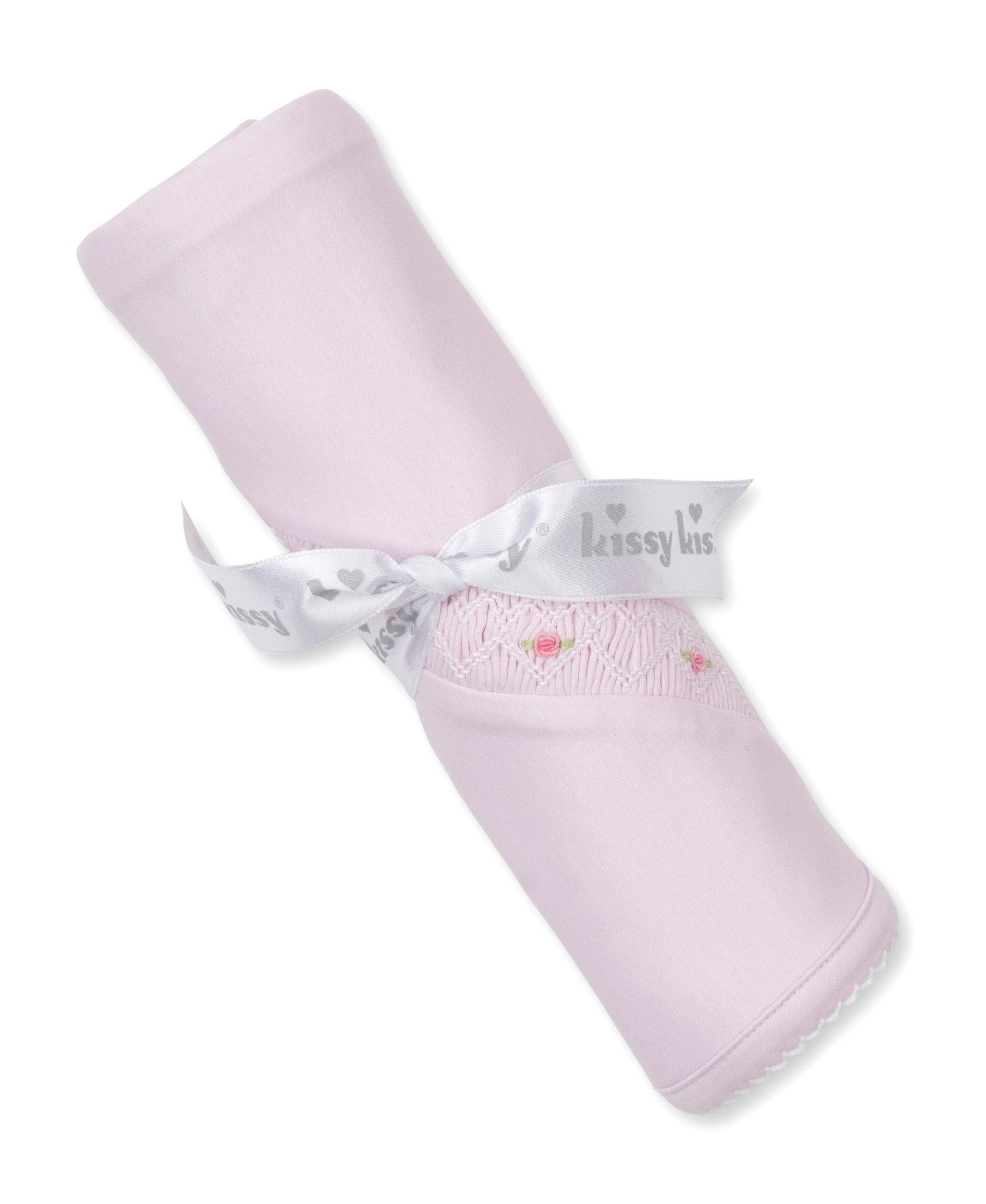 CLB Fall Bishop 25 Pink Hand Smocked Blanket - Kissy Kissy