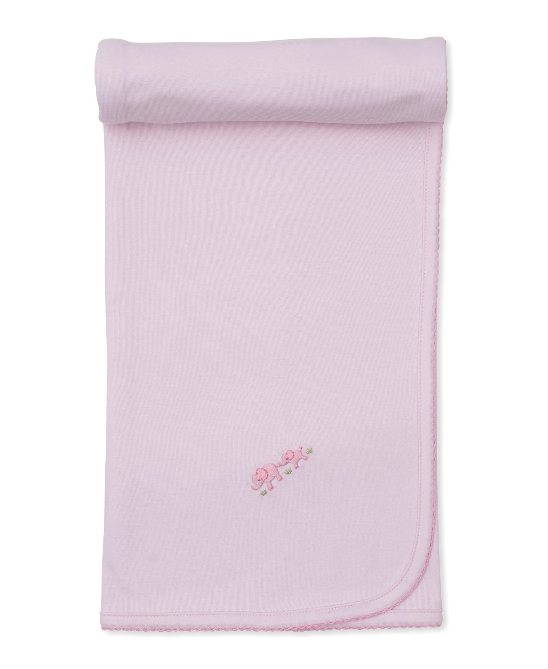 Premier Elephant Esprit Pink Hand Emb. Blanket - Kissy Kissy