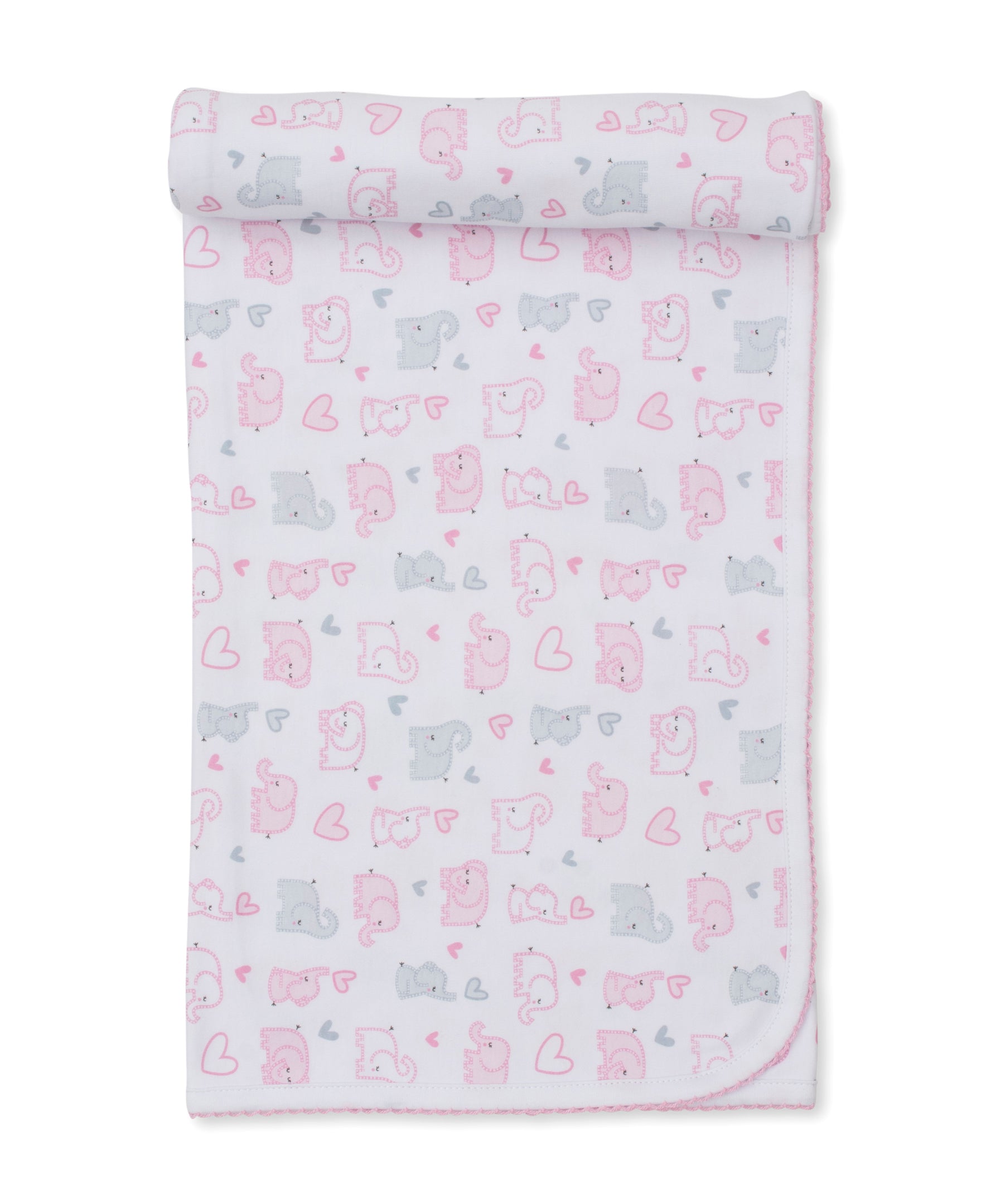 Baby Elephant Hearts Blanket - Kissy Kissy