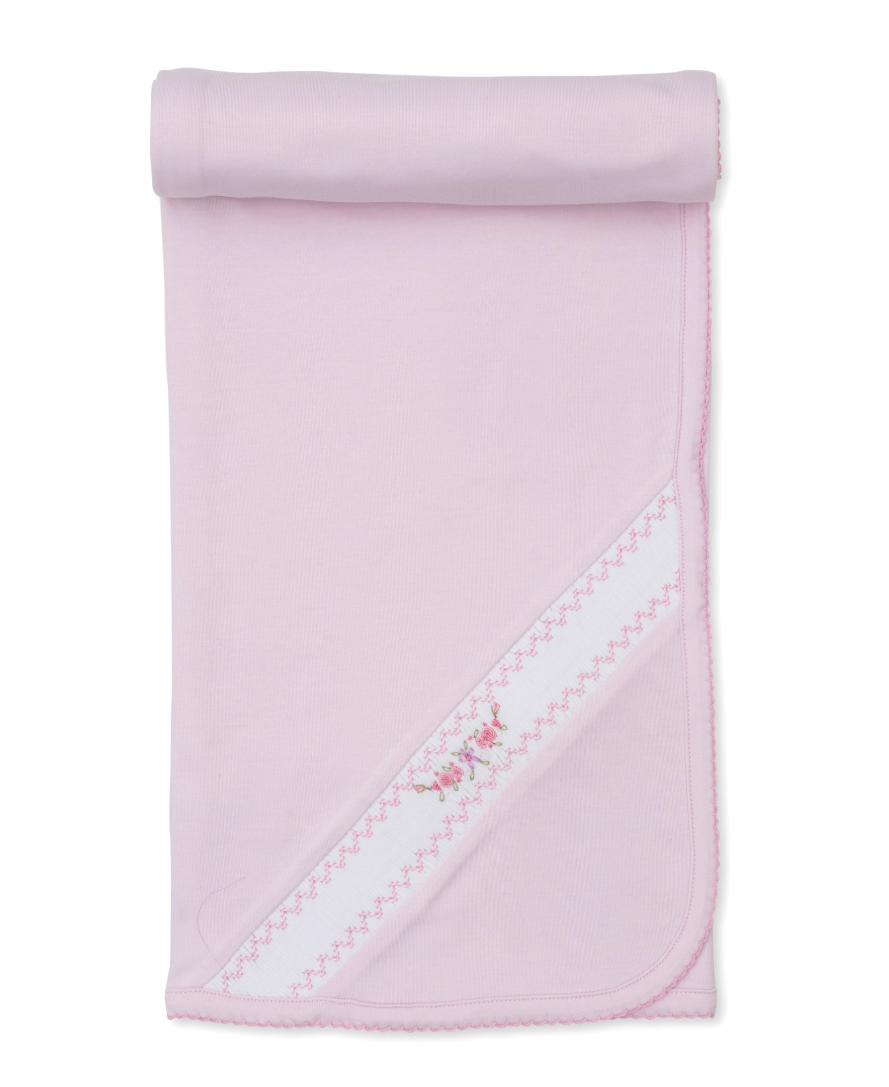 CLB Fall Medley 25 Pink Hand Smocked Blanket - Kissy Kissy