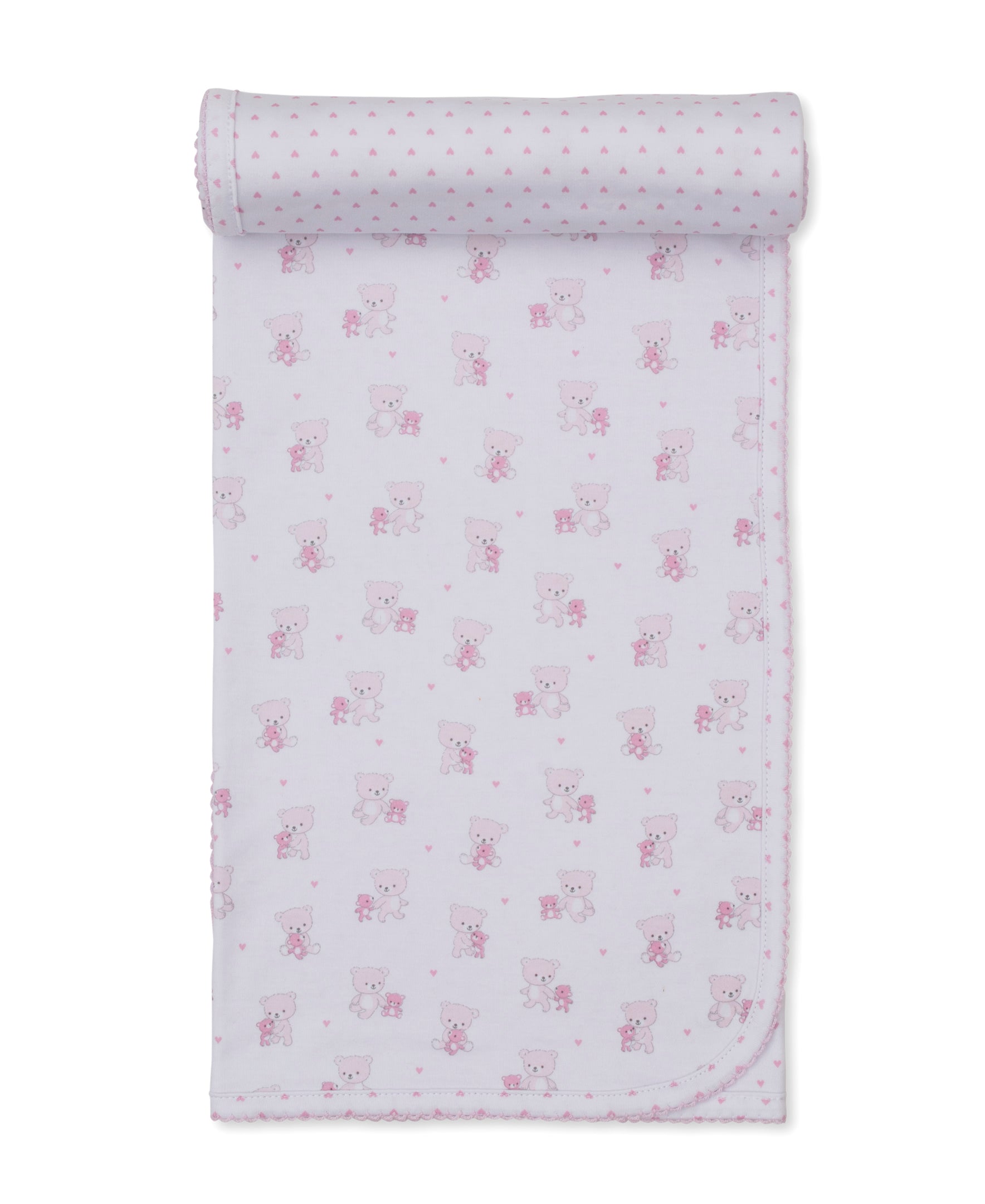 Teddy Bear Love Pink Reversible Blanket - Kissy Kissy