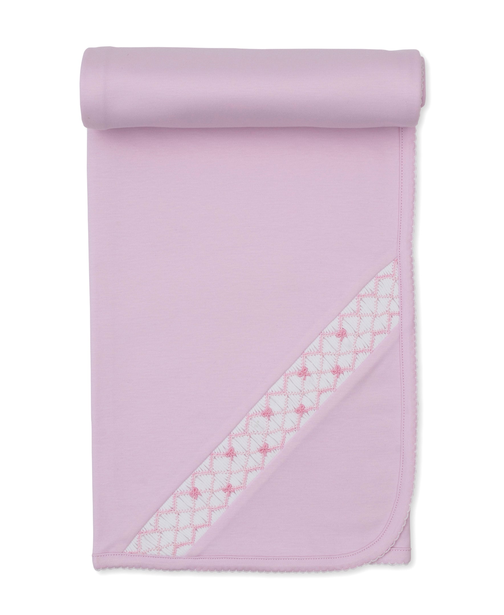 CLB Summer Bows 26 Pink Hand Smocked Blanket - Kissy Kissy