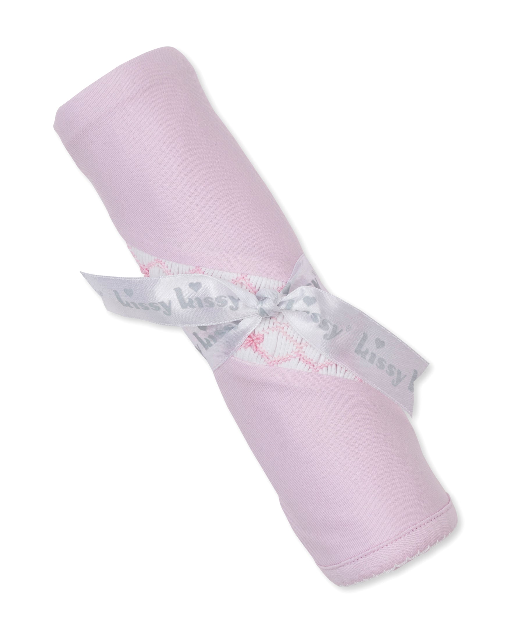 CLB Summer Bows 26 Pink Hand Smocked Blanket - Kissy Kissy