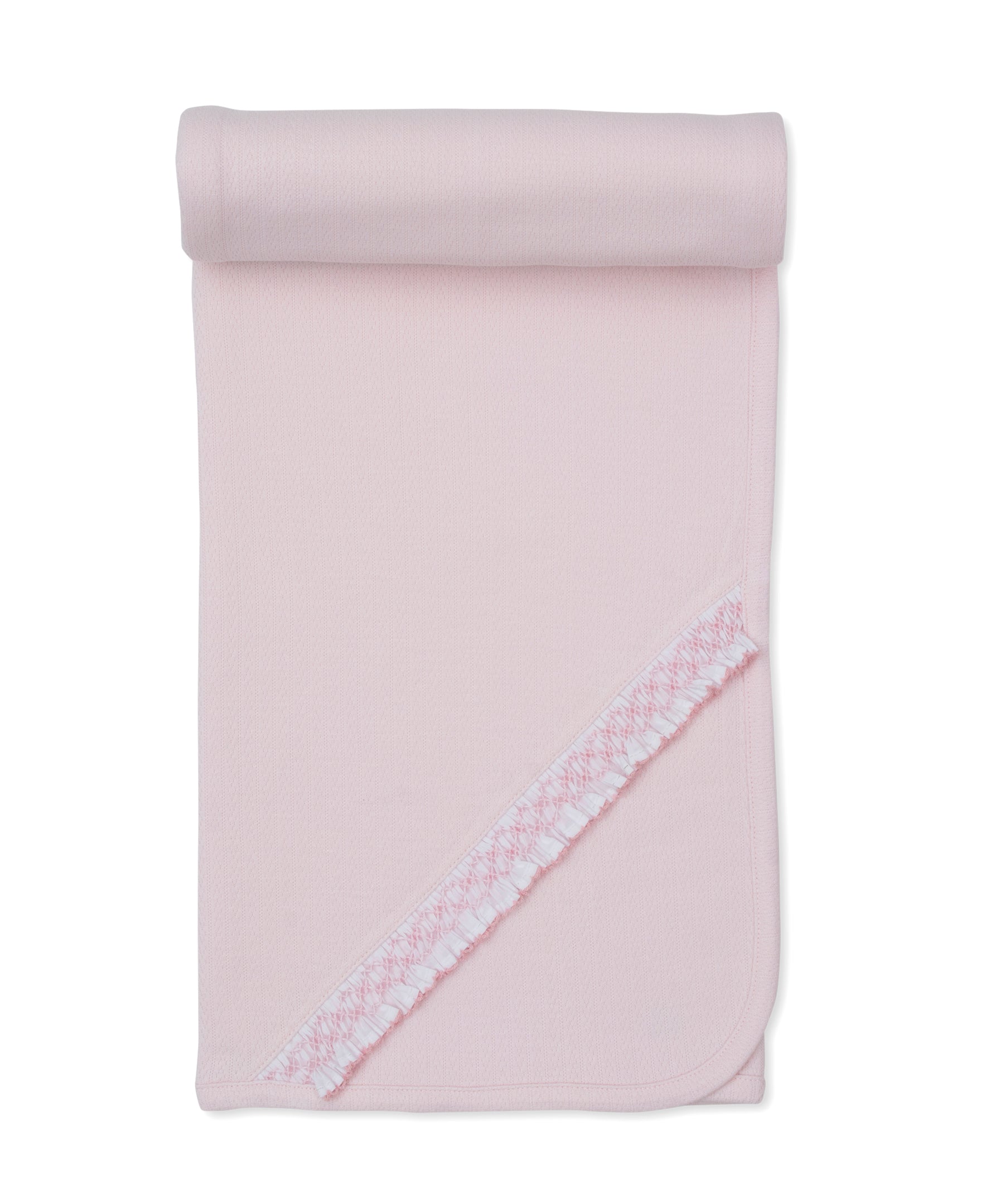 CLB Smocked Ruffle Pink Blanket - Kissy Kissy