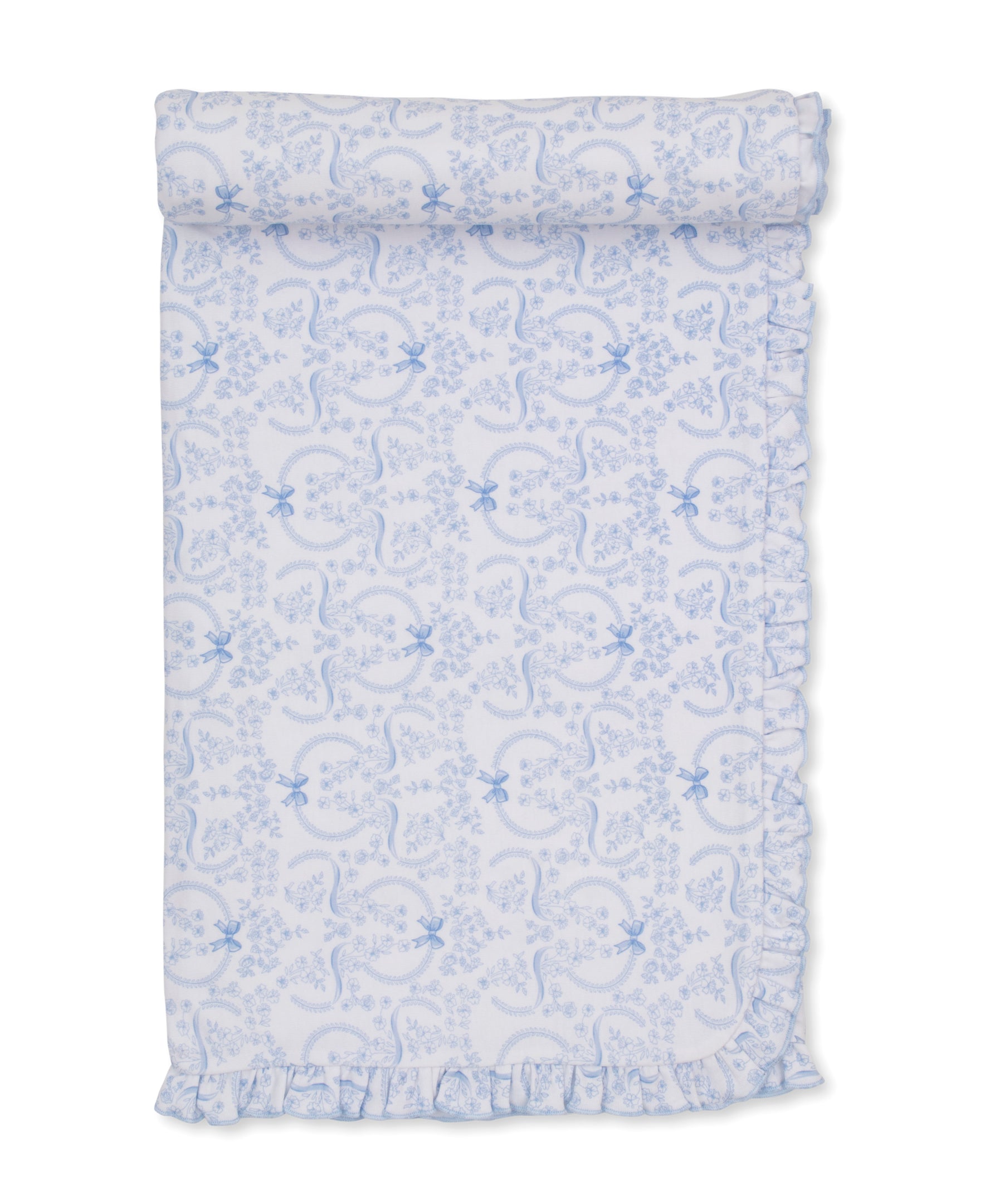 Delicate Blooming Bows Blue Blanket - Kissy Kissy