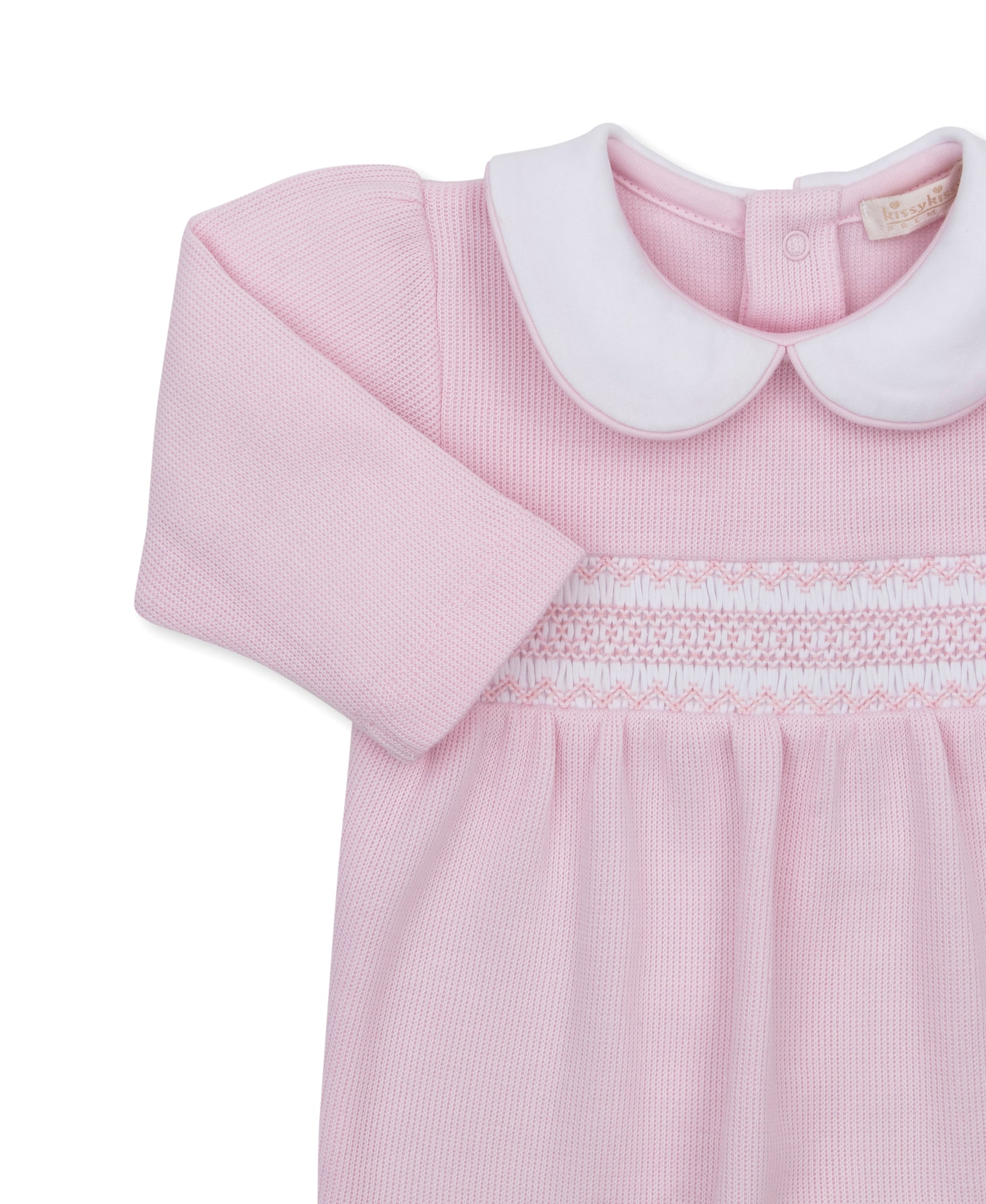 CLB Punto Ingles Pink Hand Smocked Playsuit - Kissy Kissy