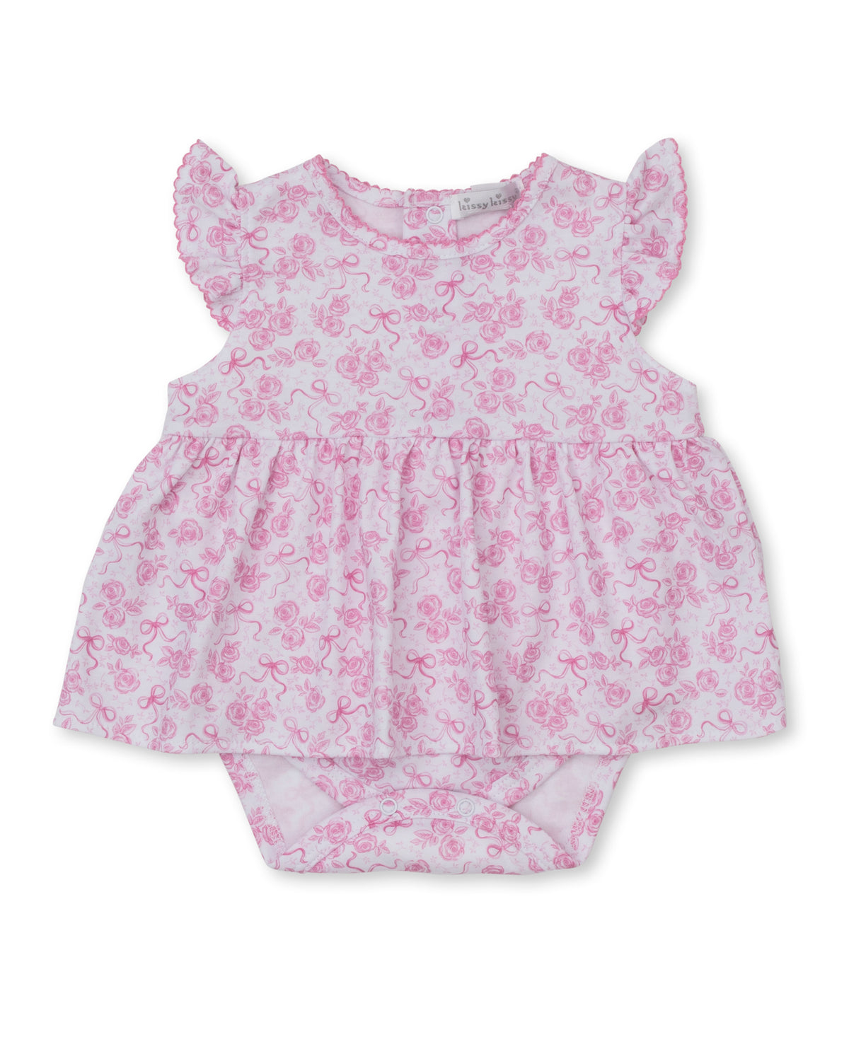 Roses & Bows Pink Bodysuit Dress - Kissy Kissy