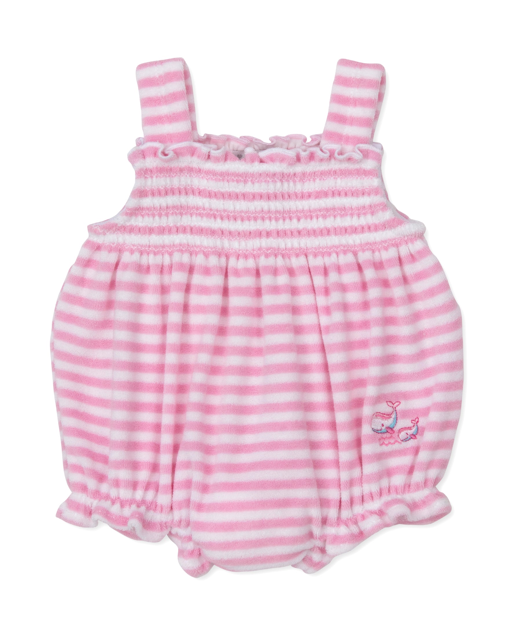 Whale Pods Pink Stripe Terry Bubble - Kissy Kissy