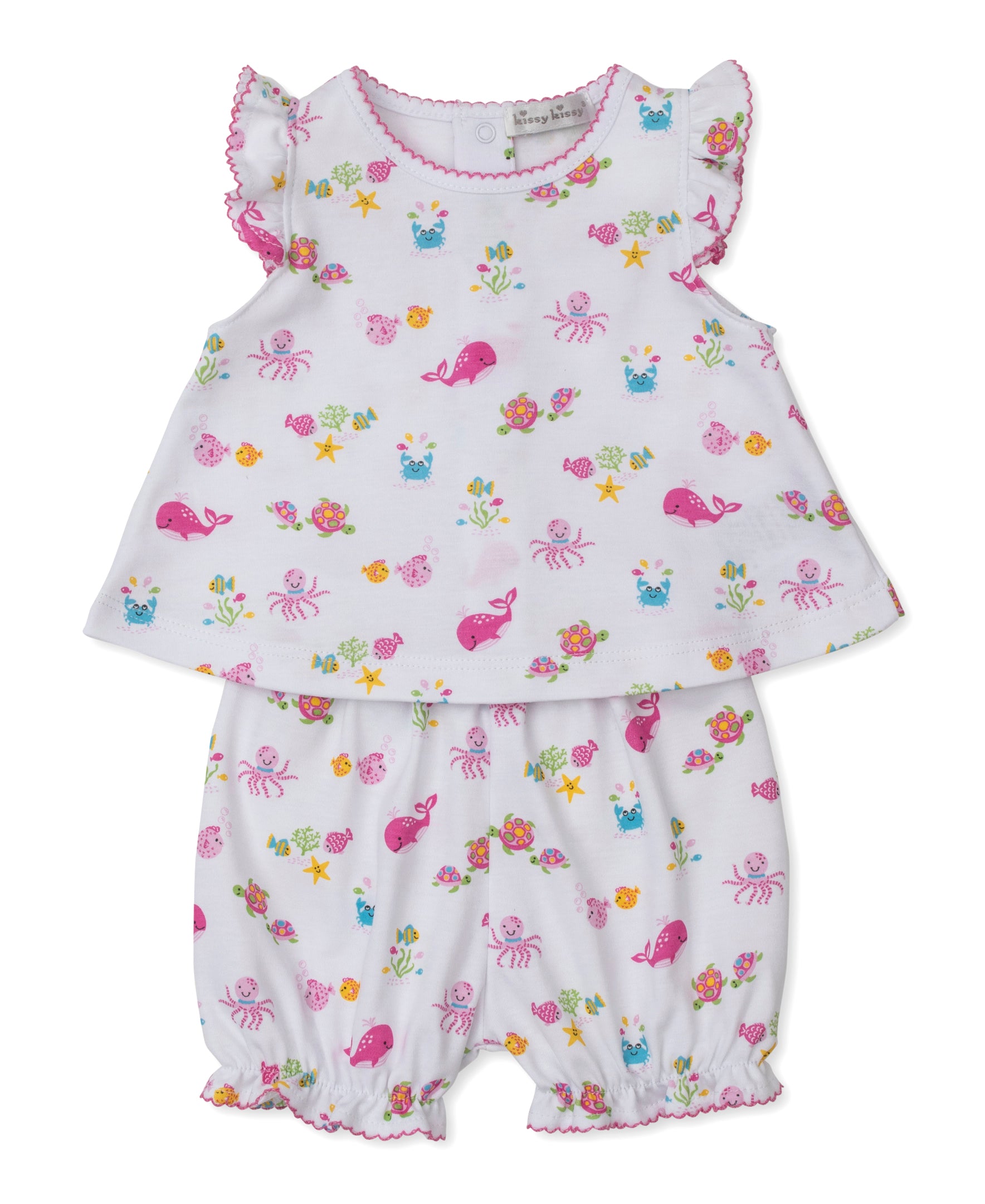 Ocean Antics Pink Sunsuit Set