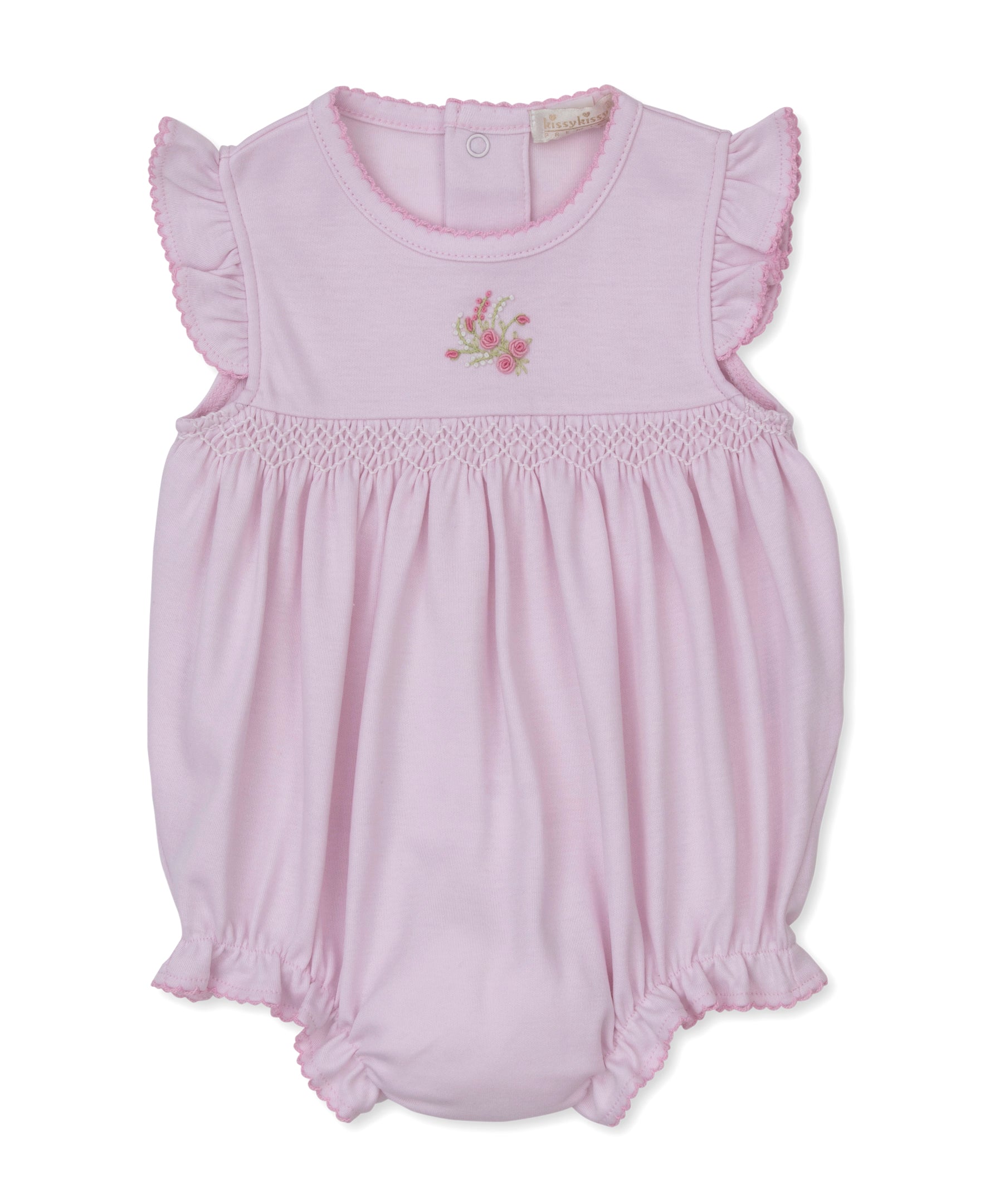 SCE Victorian Roses Pink Hand Smocked Bubble