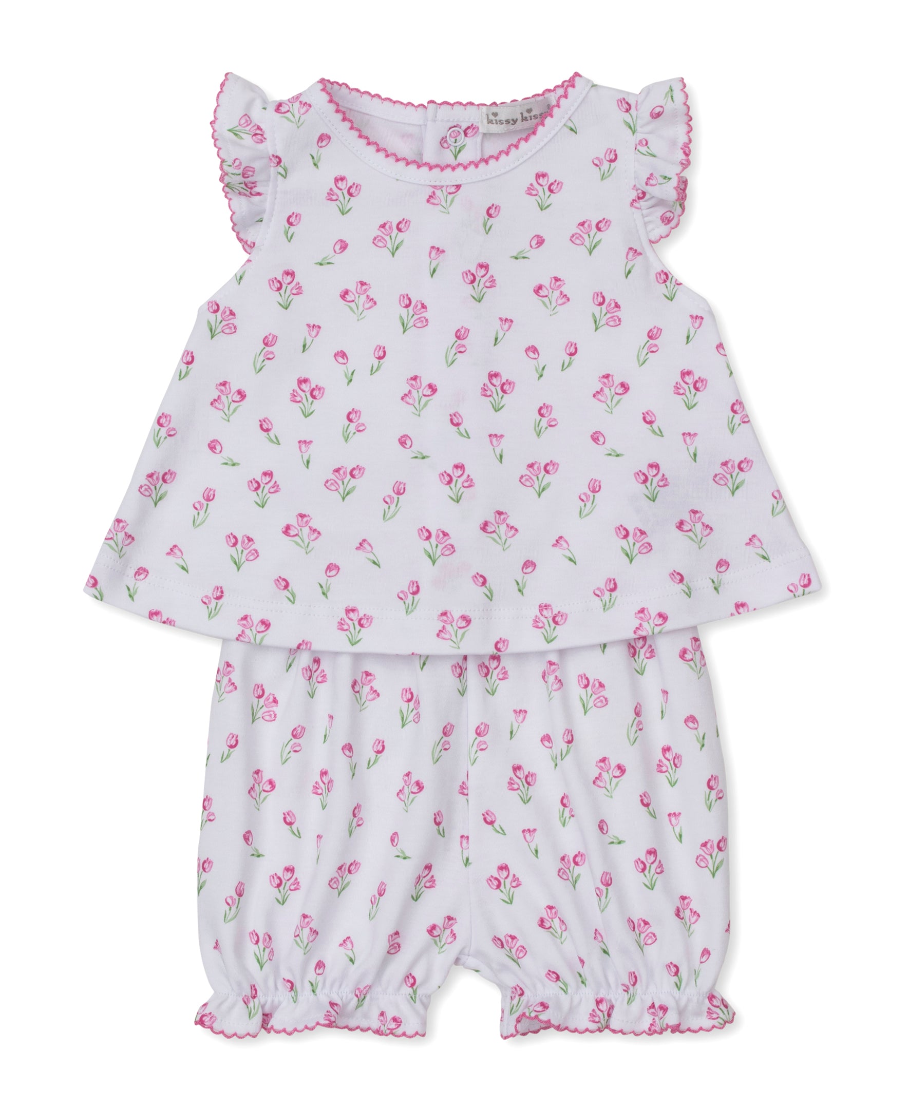 Timeless Tulips White Sunsuit Set