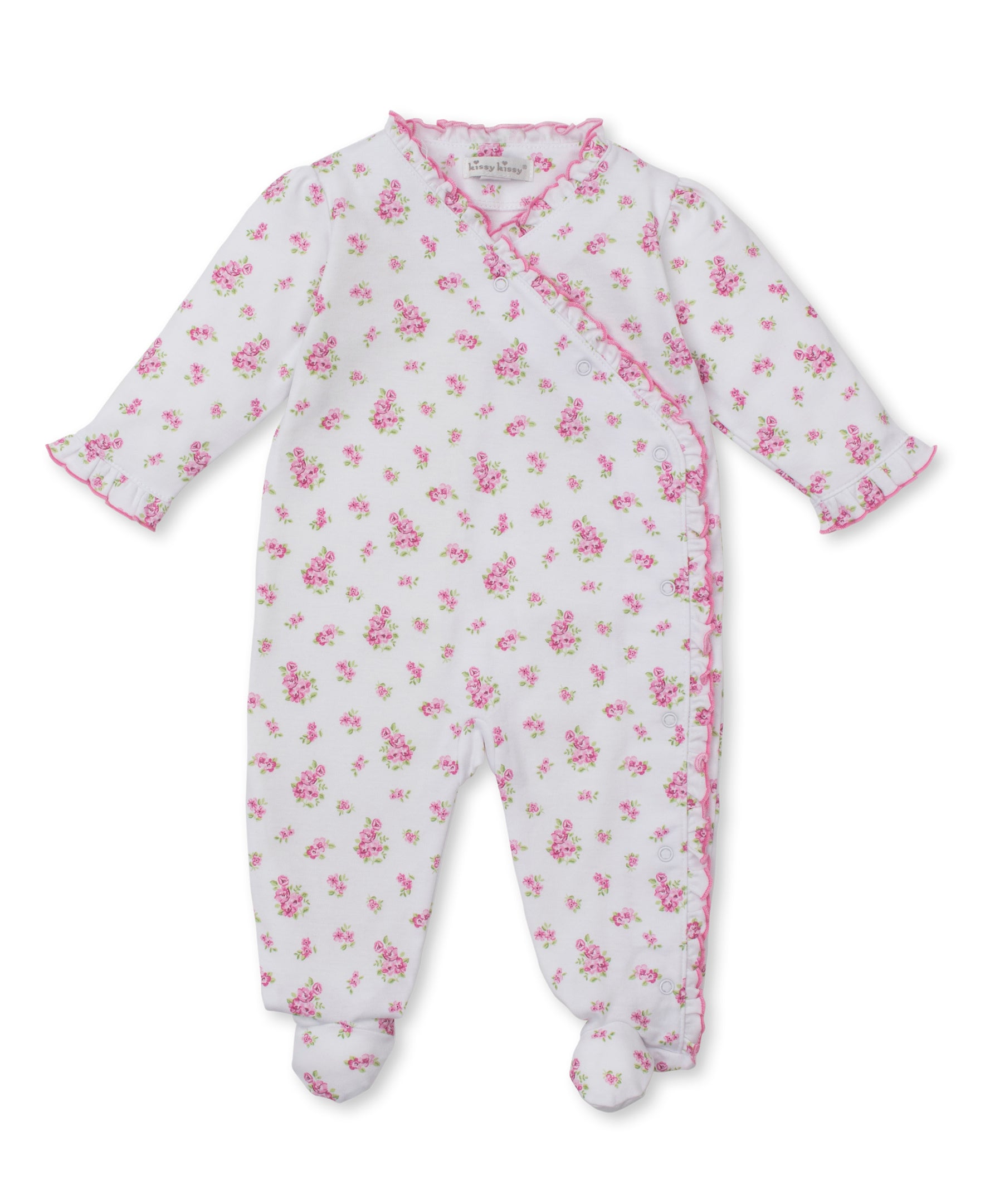 Roses and Blooms Pink Footie - Kissy Kissy