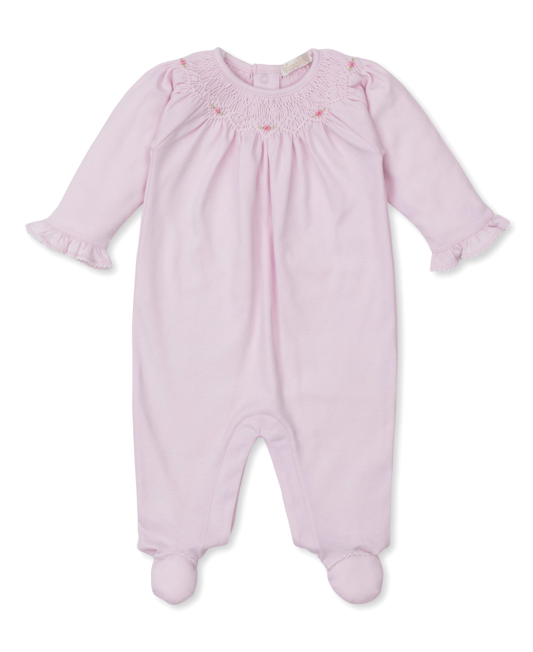 CLB Fall Bishop 25 Pink Hand Smocked Footie - Kissy Kissy