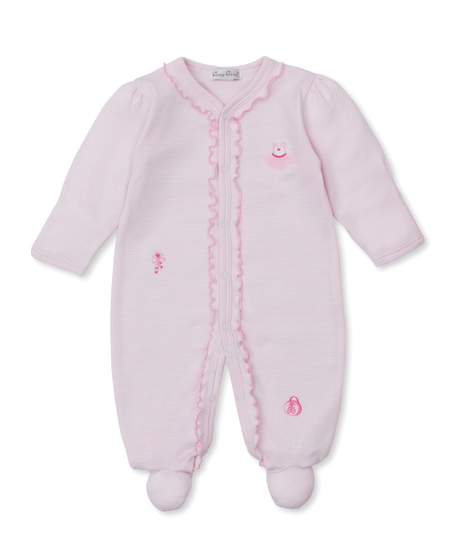 Ready to Dance Stripe Footie - Kissy Kissy